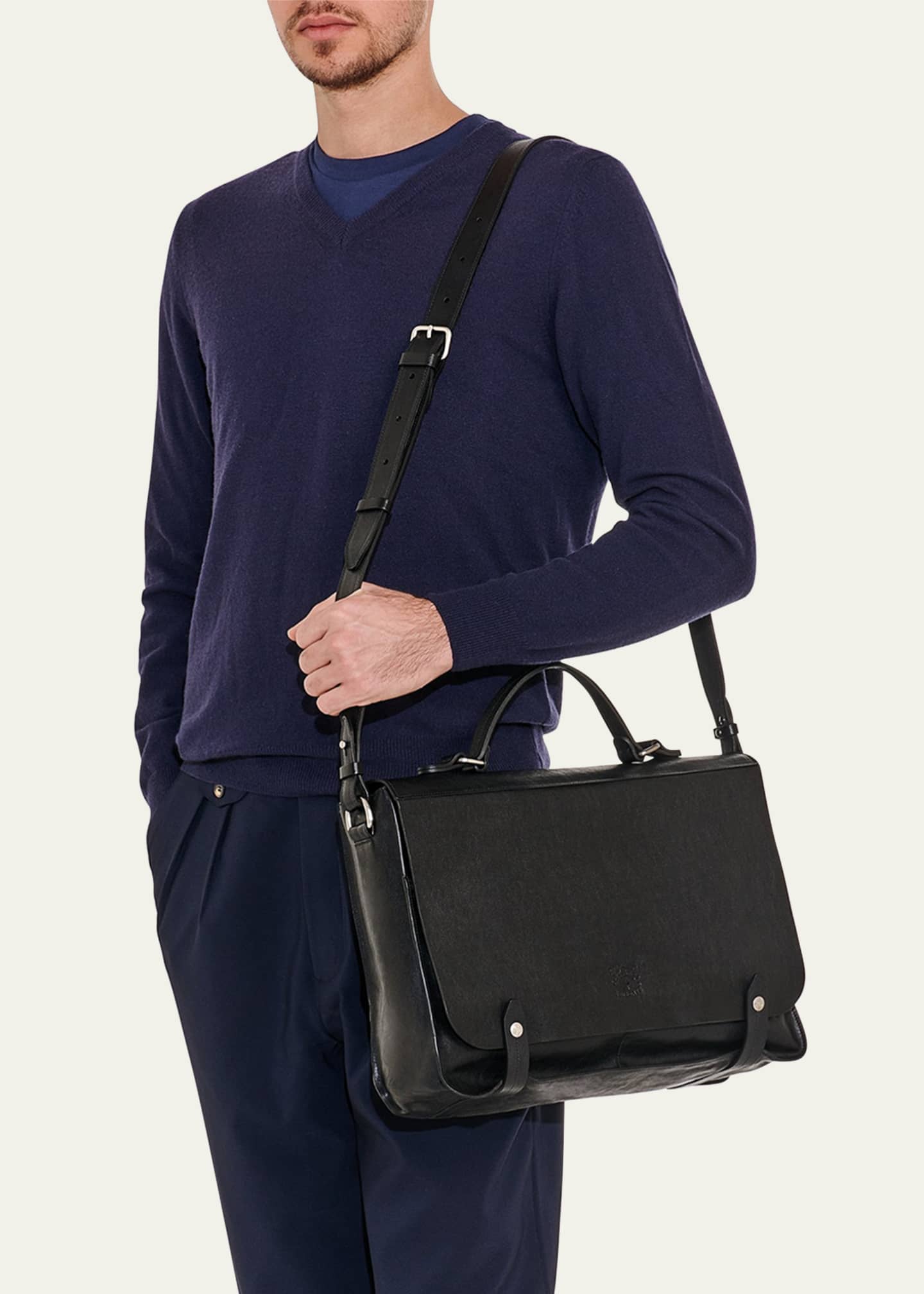 Il Bisonte Men's Brolio Vachetta Leather Briefcase Bag - Bergdorf Goodman