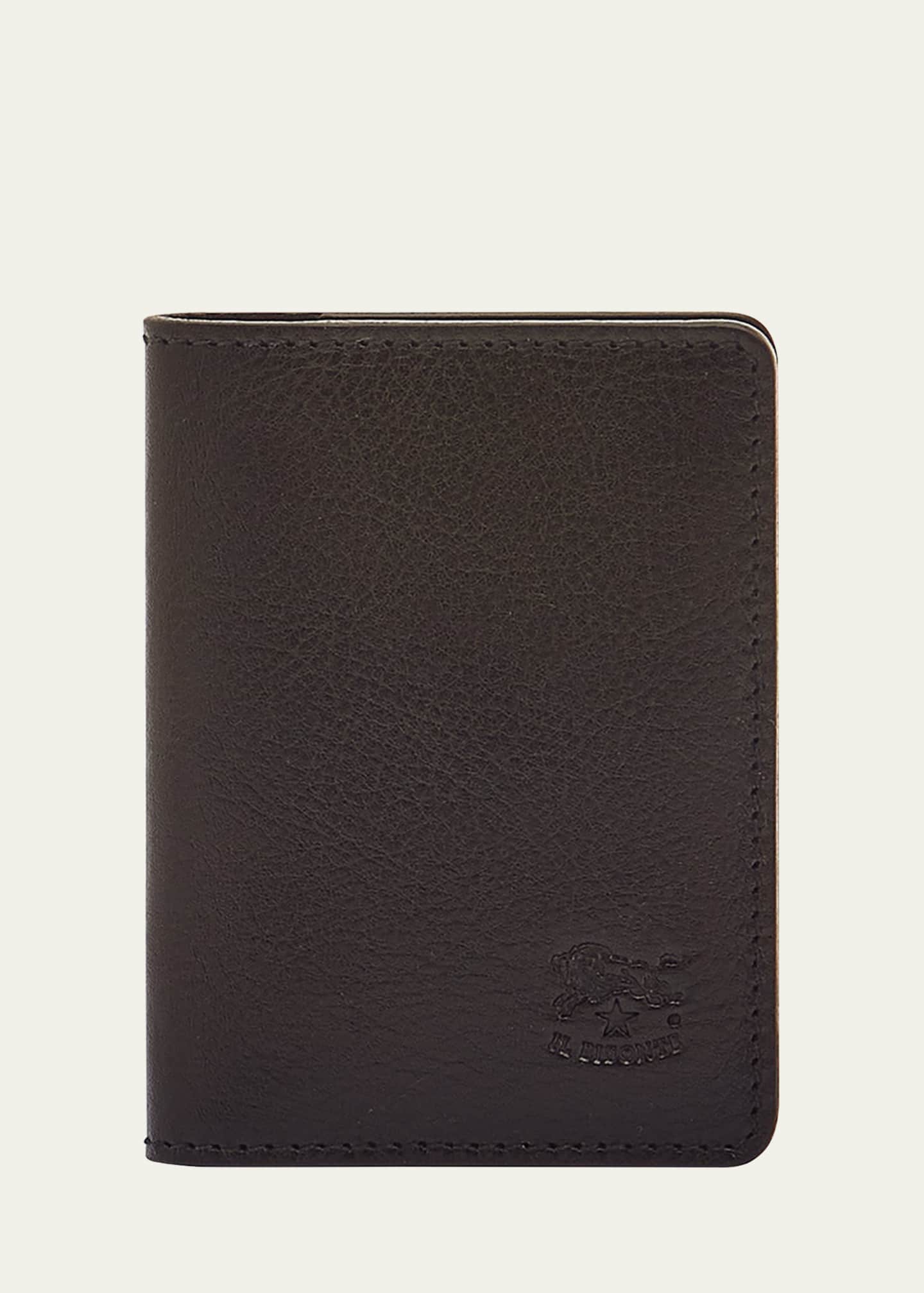 Il Bisonte Men's Vachetta Leather Bifold Card Case Image 1 of 2