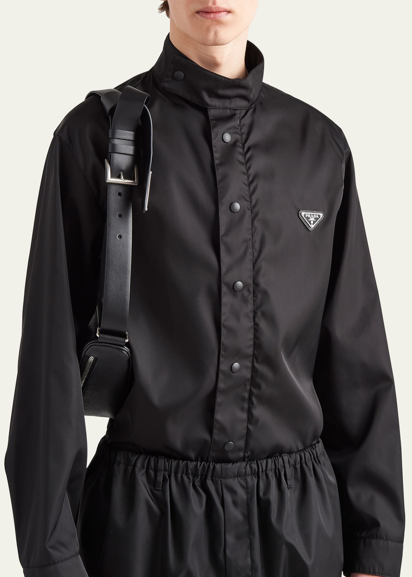 Prada nylon gabardine shirt cheap
