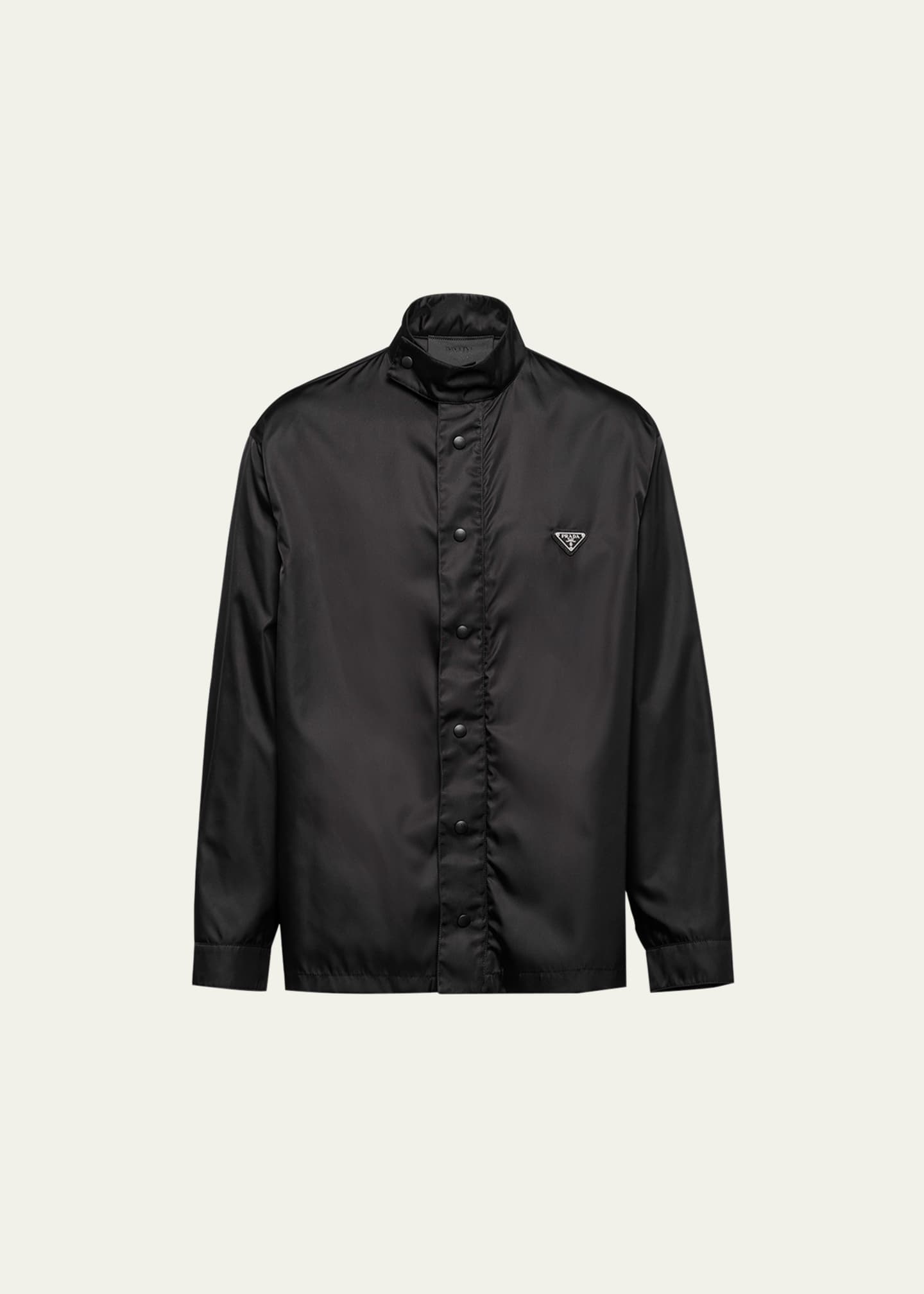 Prada Men's Re-Nylon Logo Sport Shirt - Bergdorf Goodman