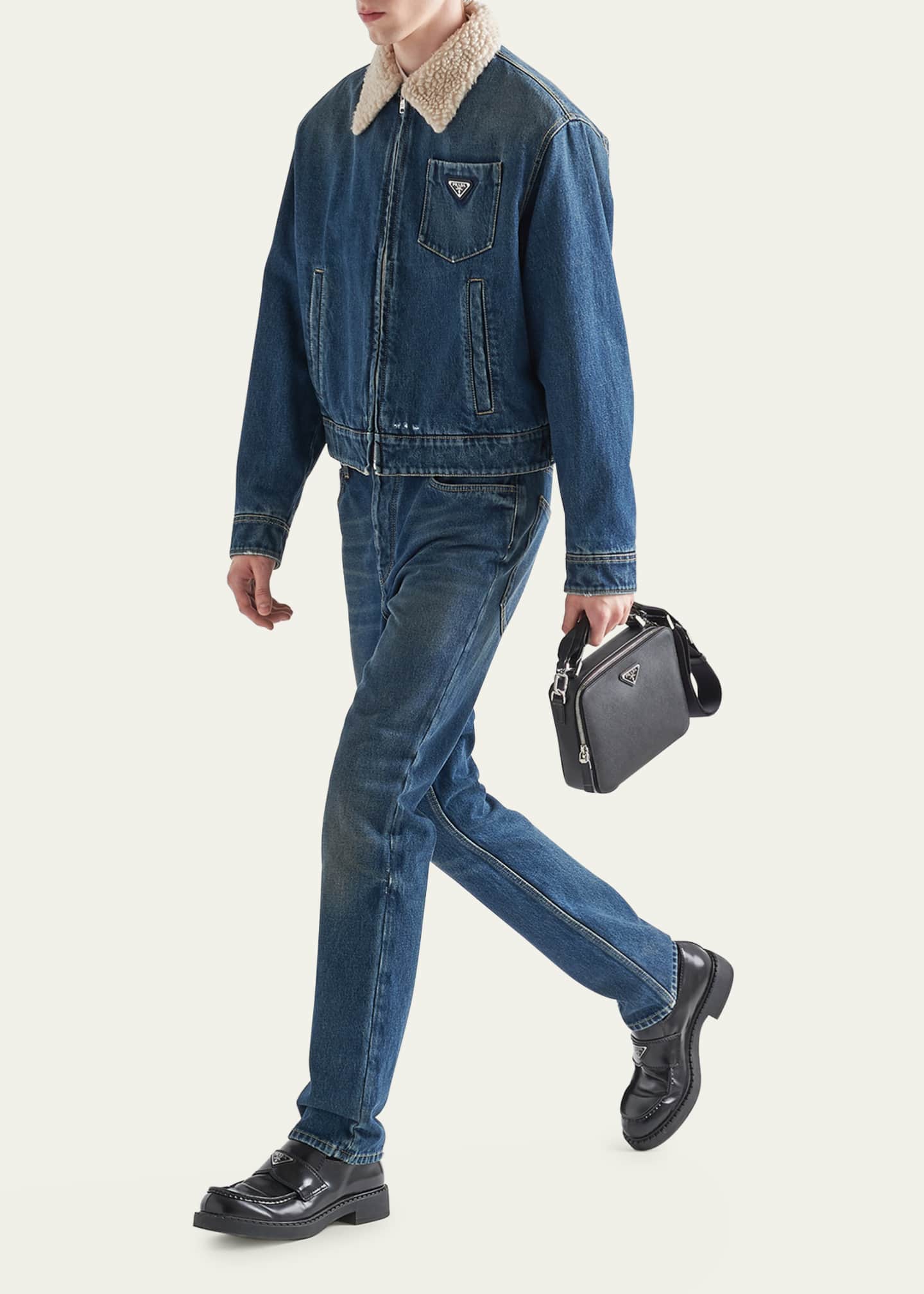 Prada Men s 5 Pocket Vintage Denim Trousers Bergdorf Goodman