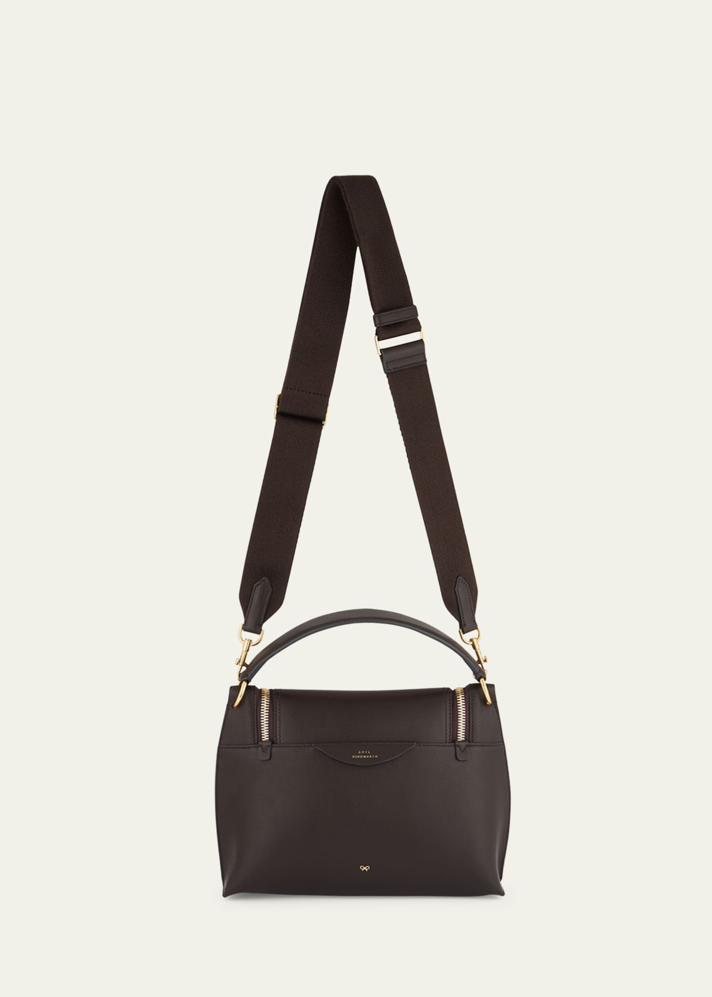 Crossbody Parent Bag for Mom and Dad- Black Vegan Leather — anjie