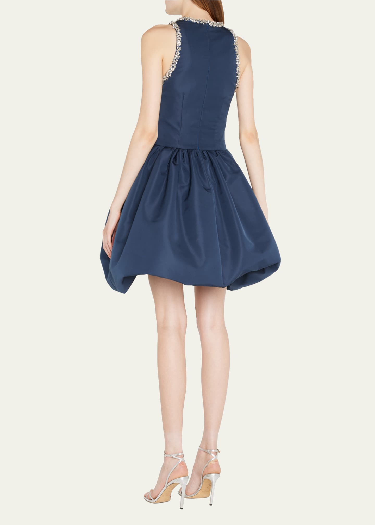Oscar de la Renta Crystal-Embroidered Bubble Hem Mini Dress - Bergdorf ...