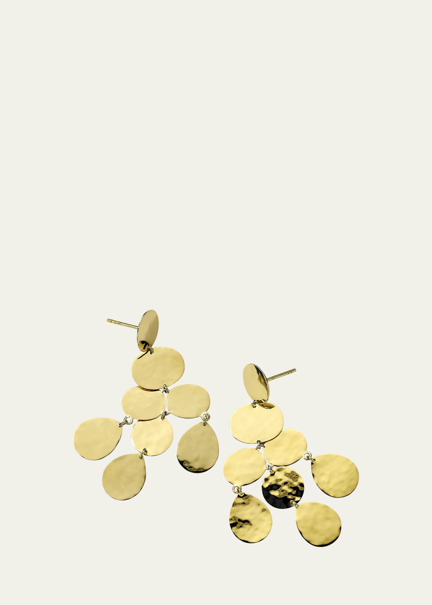Ippolita Small Crinkle Chandelier Earrings in 18K Gold Image 2 of 4