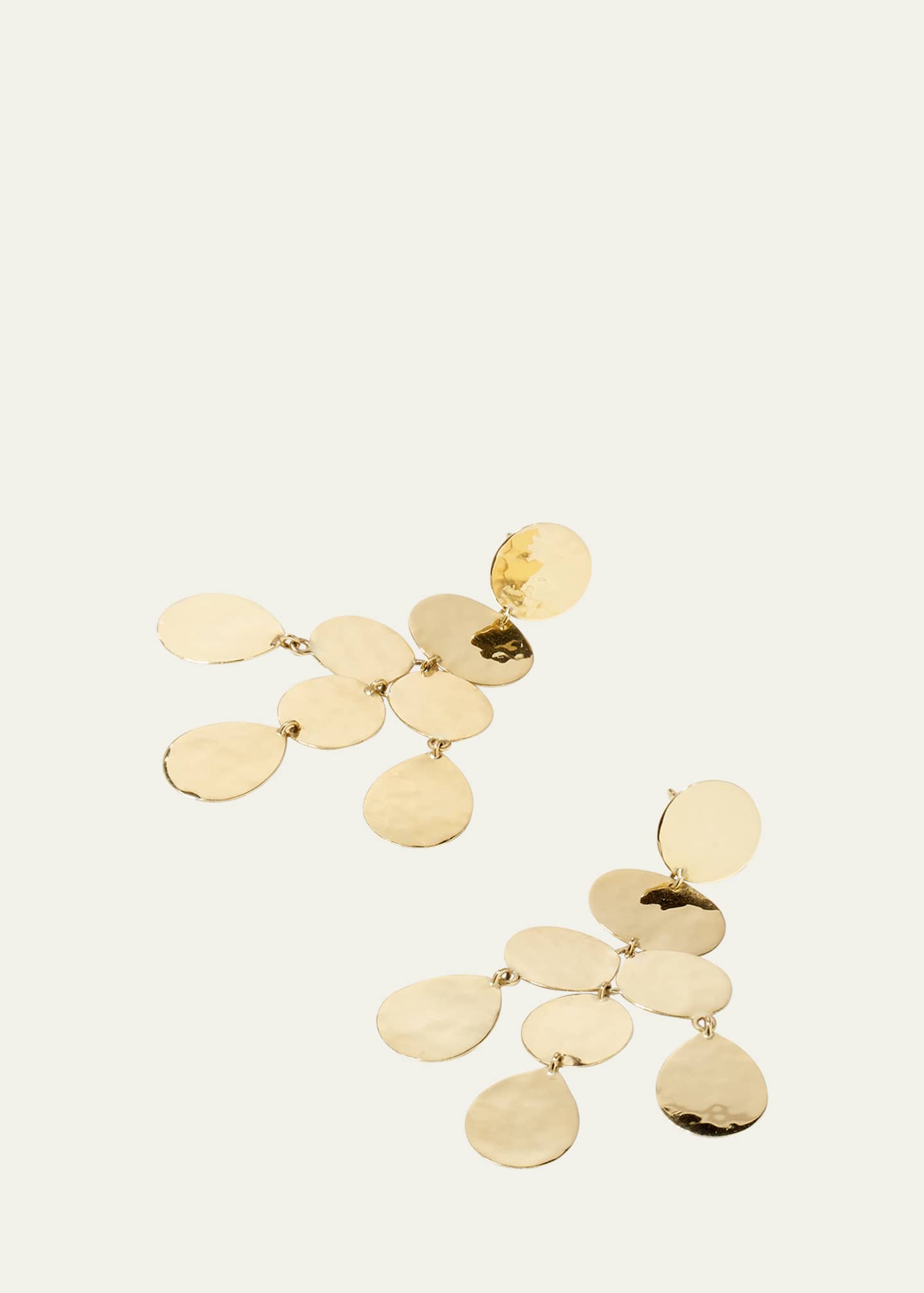 Ippolita Small Crinkle Chandelier Earrings in 18K Gold Image 3 of 4