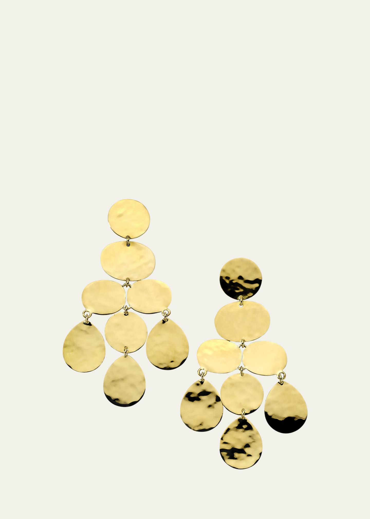 Ippolita Small Crinkle Chandelier Earrings in 18K Gold Image 1 of 4