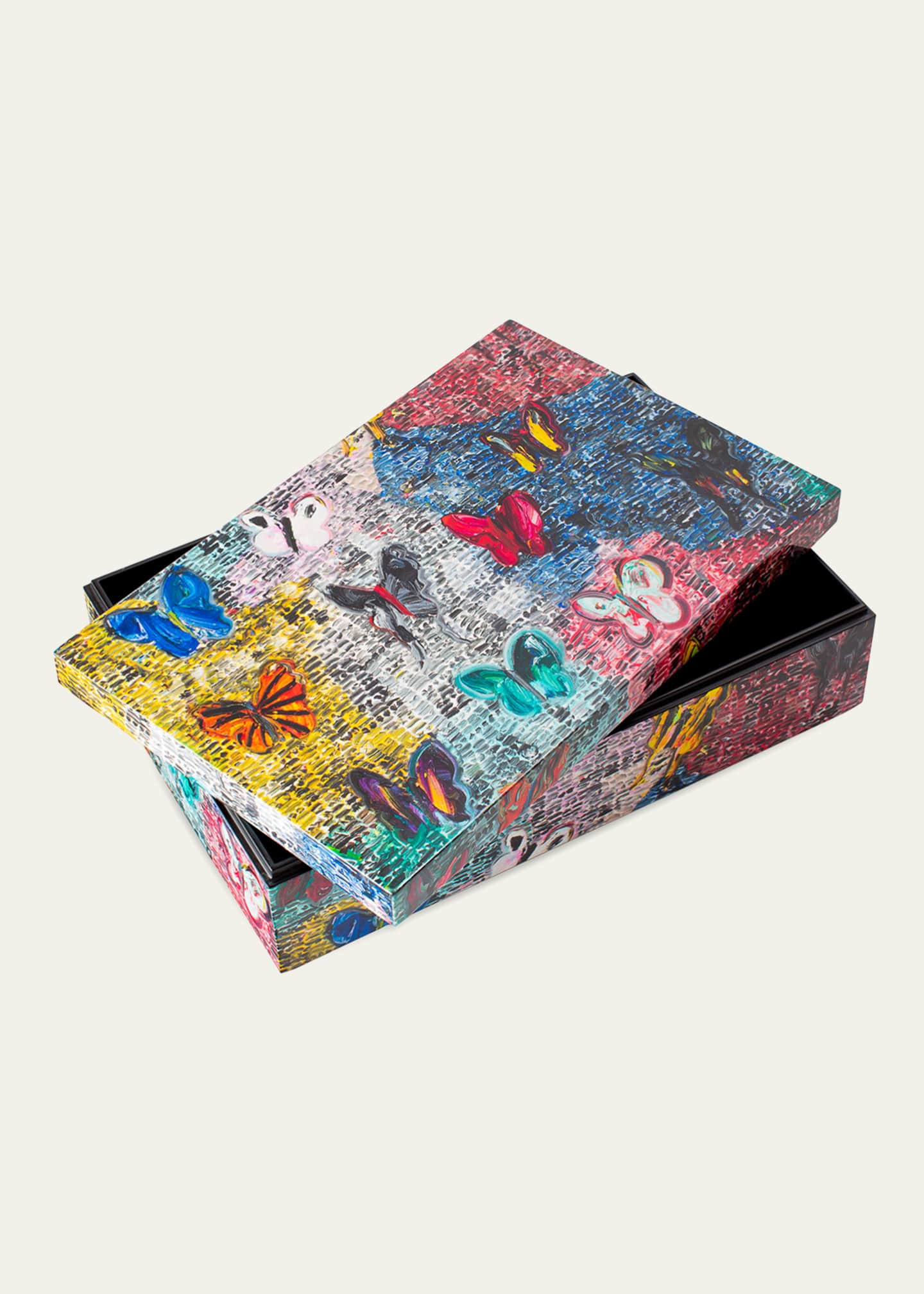 Hunt Slonem Butterflies & Guardians Lacquer Box Image 2 of 2