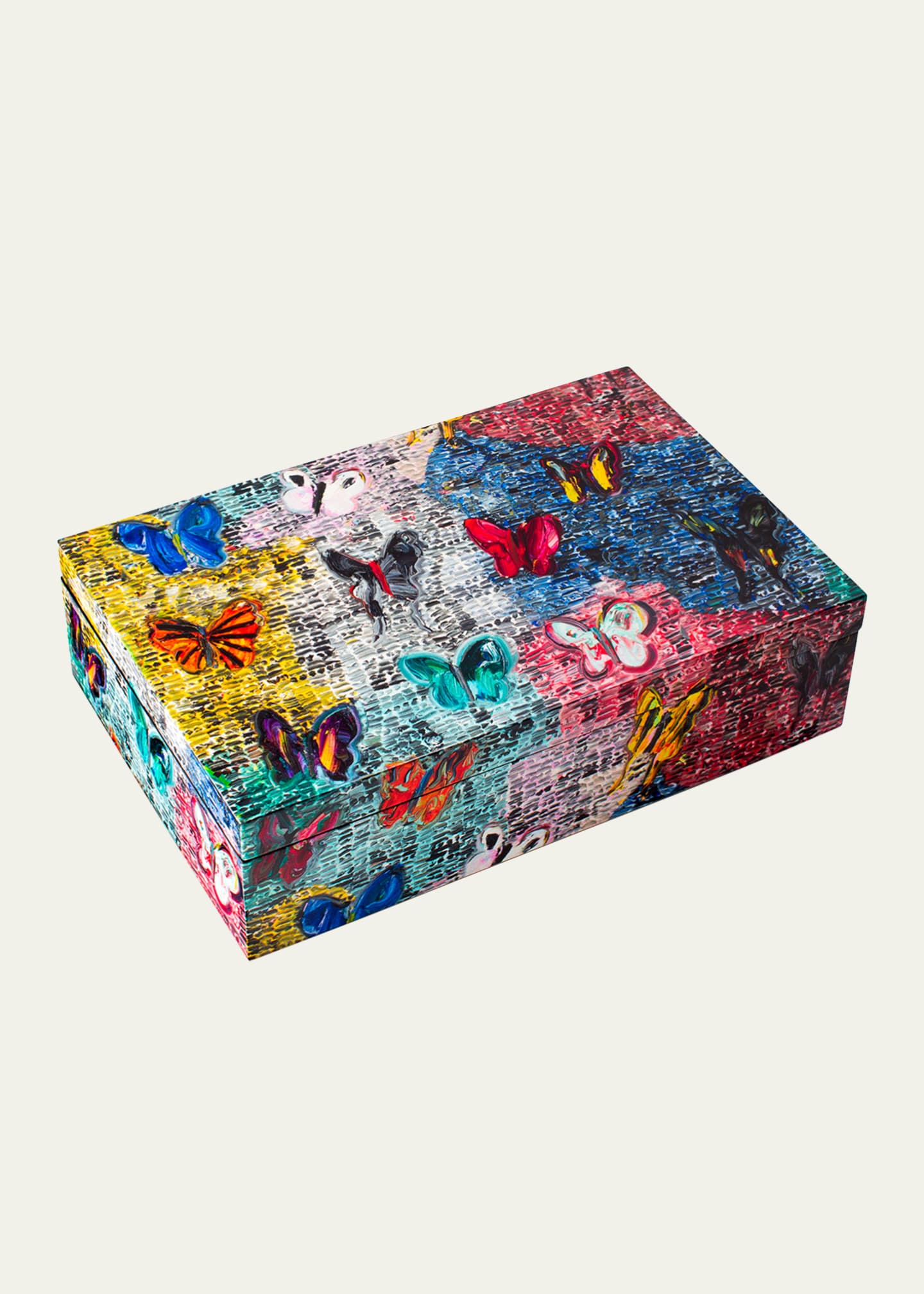Hunt Slonem Butterflies & Guardians Lacquer Box Image 1 of 2