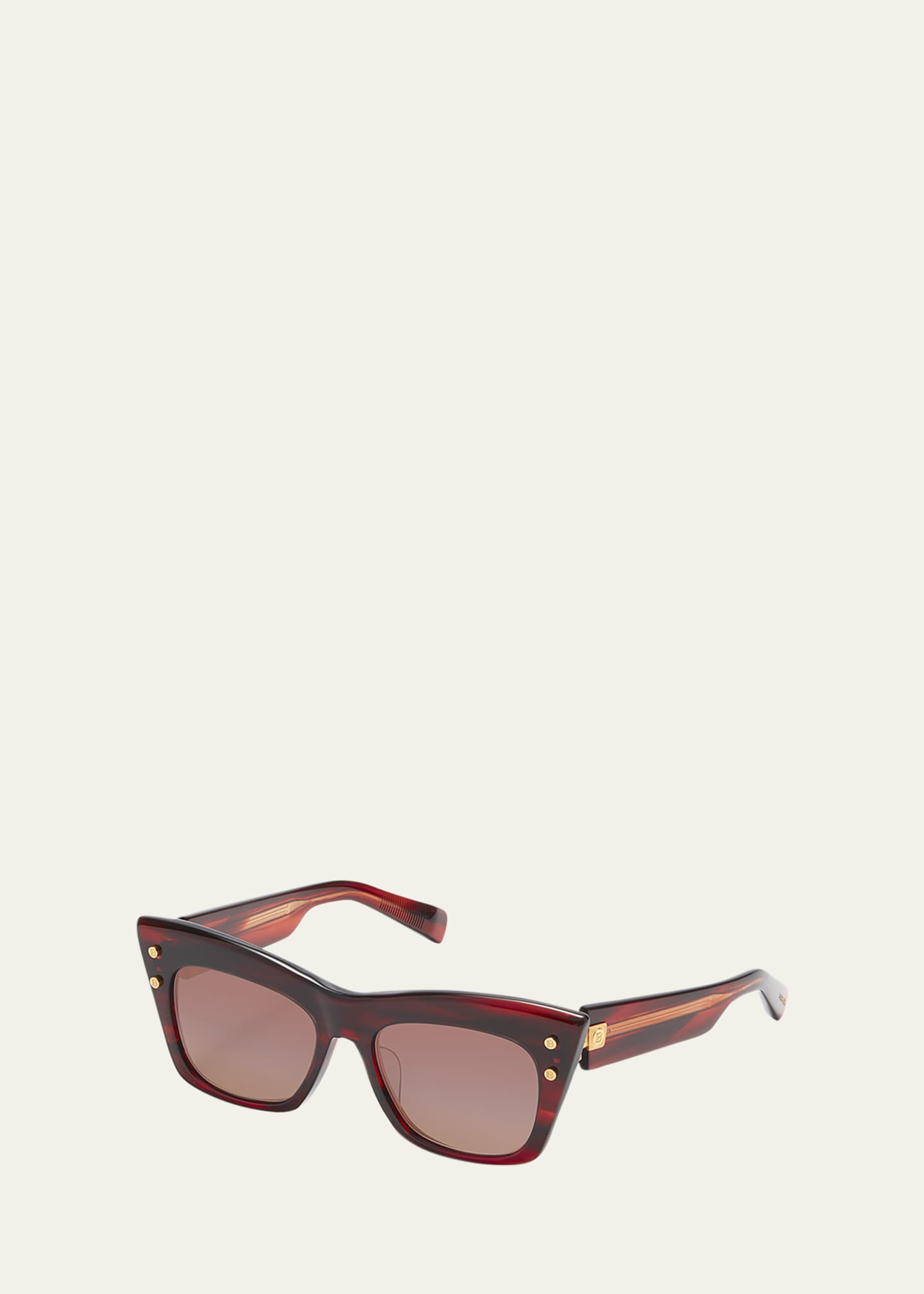 Balmain Brown Acetate Sunglasses