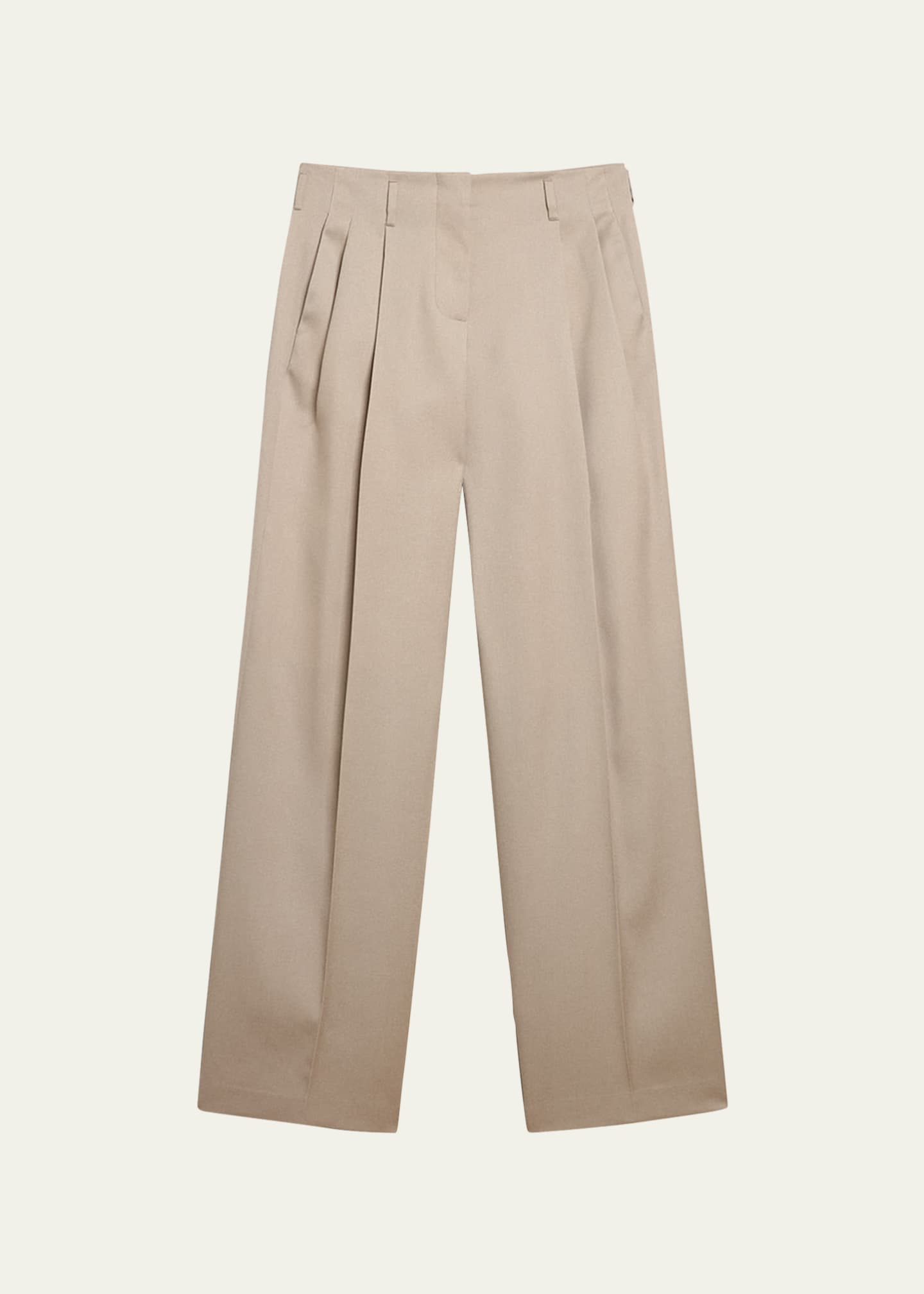 Wool wide-leg pants