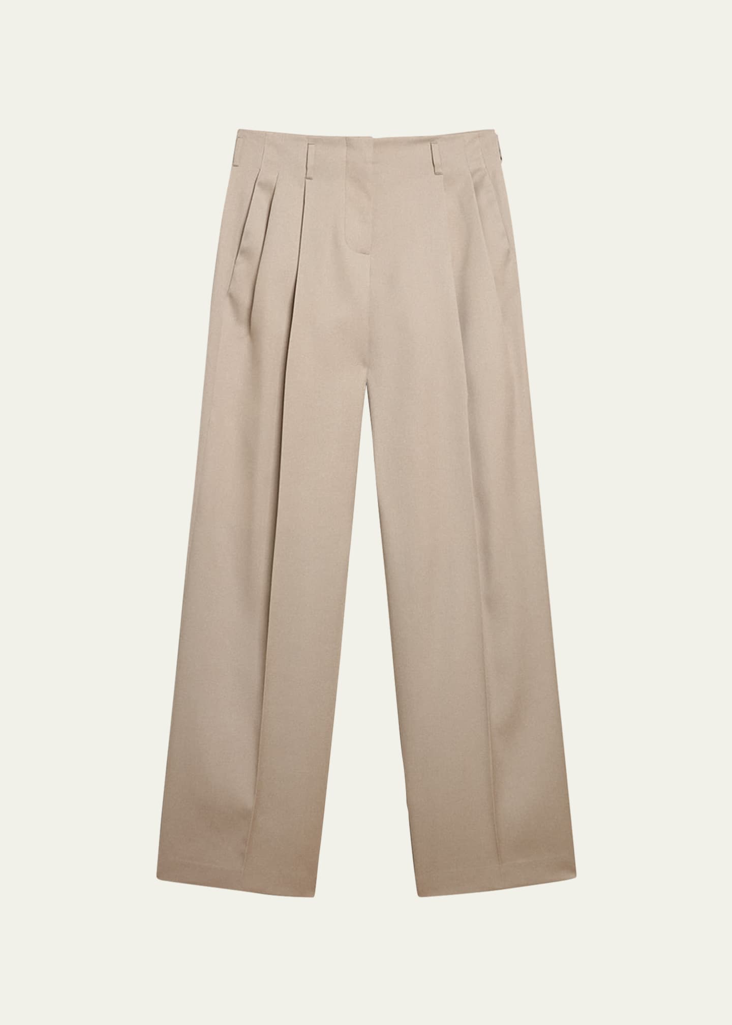 Gabardine Wide Leg Pants