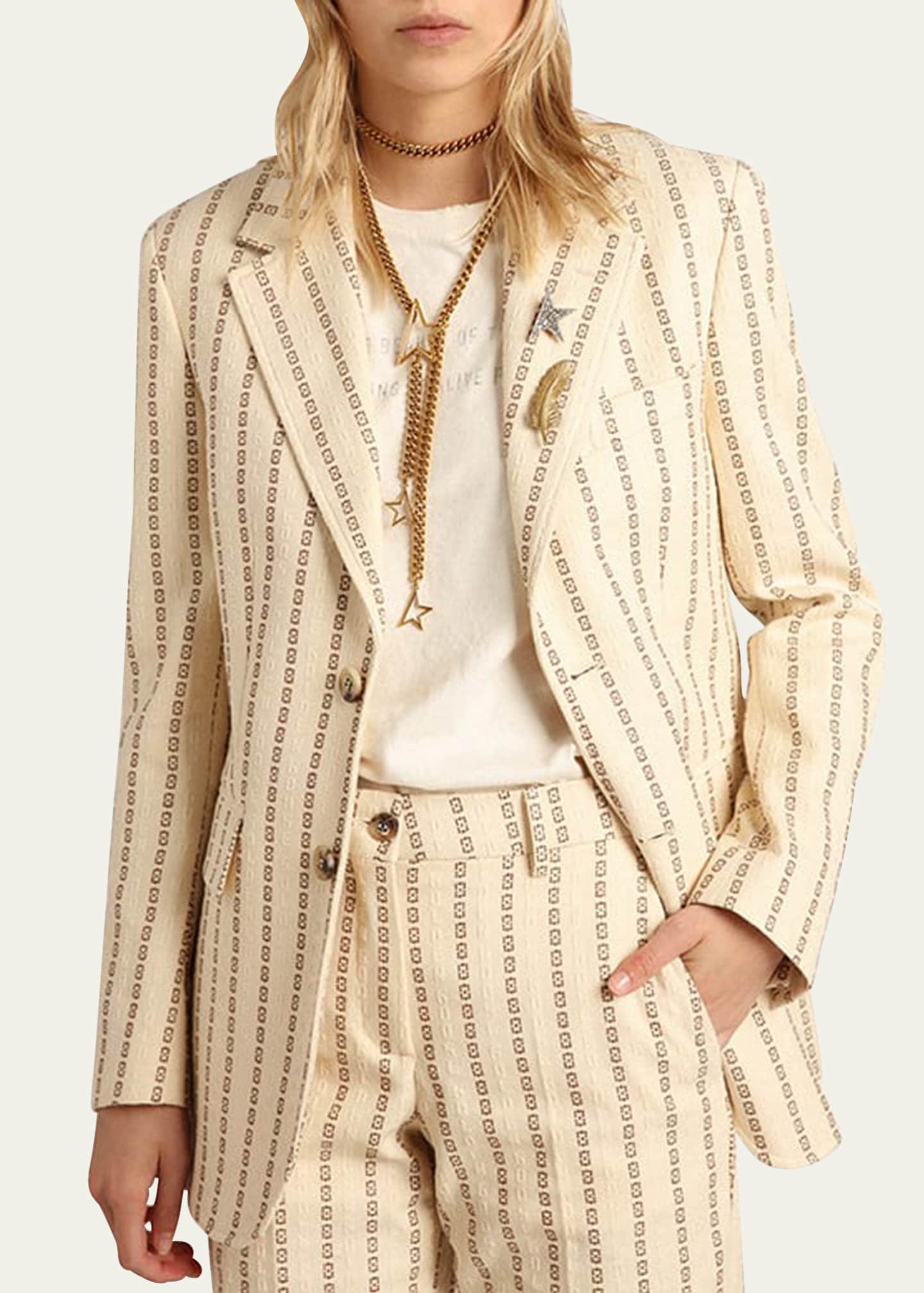 Golden Goose Journey Striped Blazer Image 2 of 5