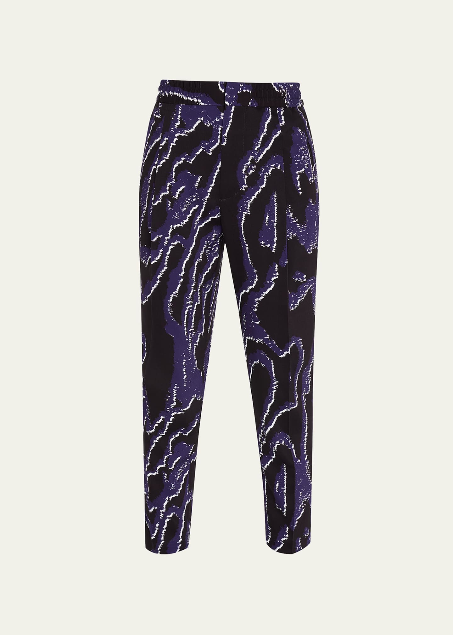 3.1 Phillip Lim Men's Wood Grain Elastic-Waist Pants Image 1 of 5