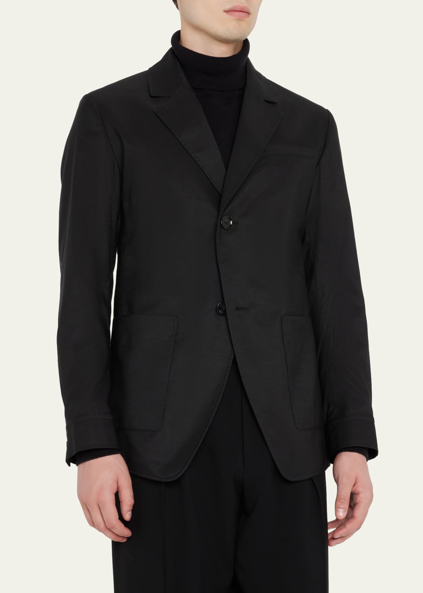 3.1 Phillip Lim Men's Oversized Solid Sport Jacket Image 4 of 5