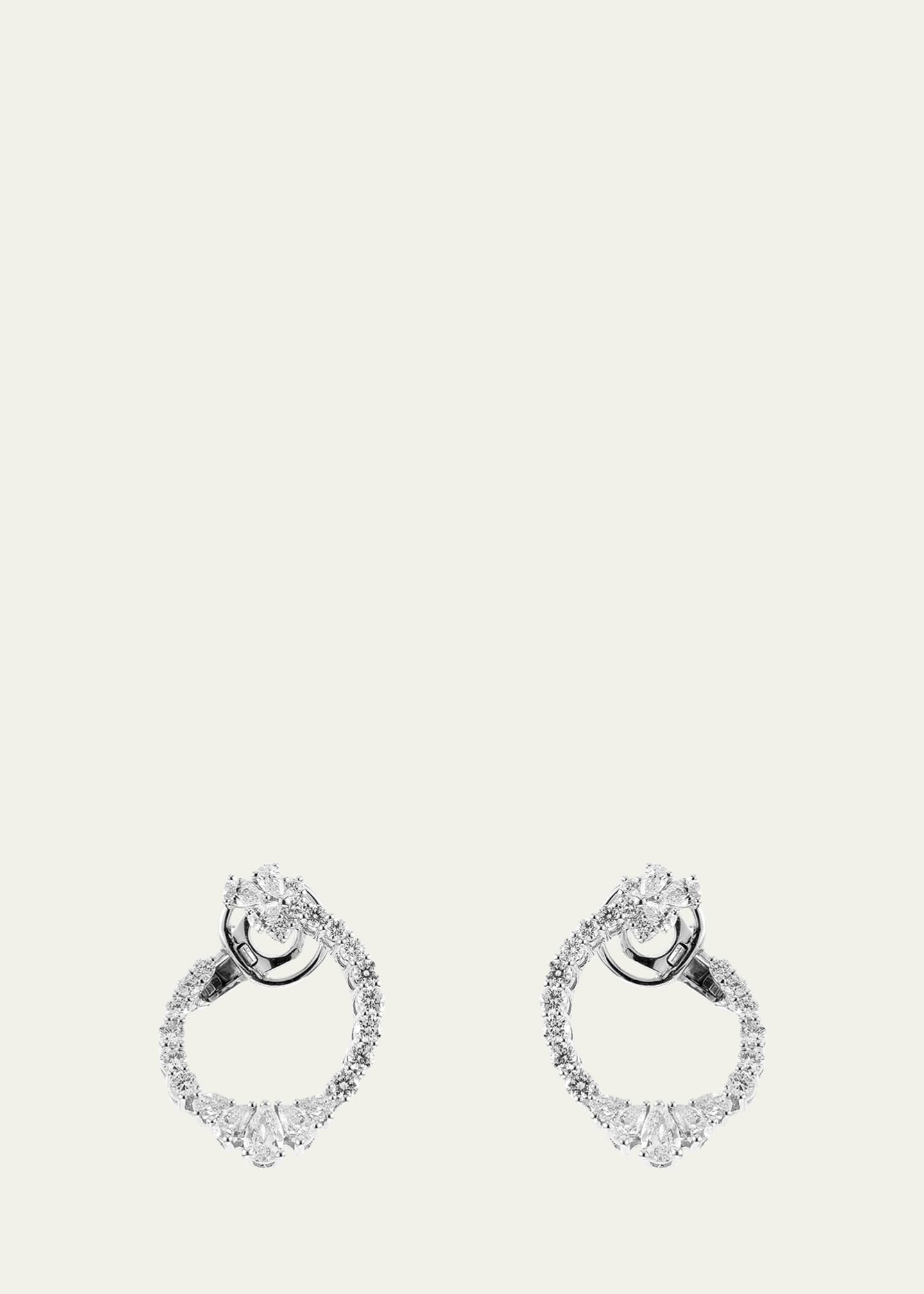 Yeprem White Gold Earrings with Diamonds, 2.52tcw