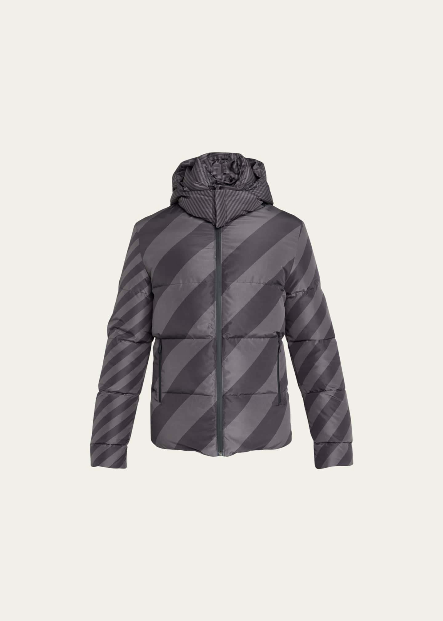 Fendi FF Diagonal Stripe Puffer Coat - Goodman