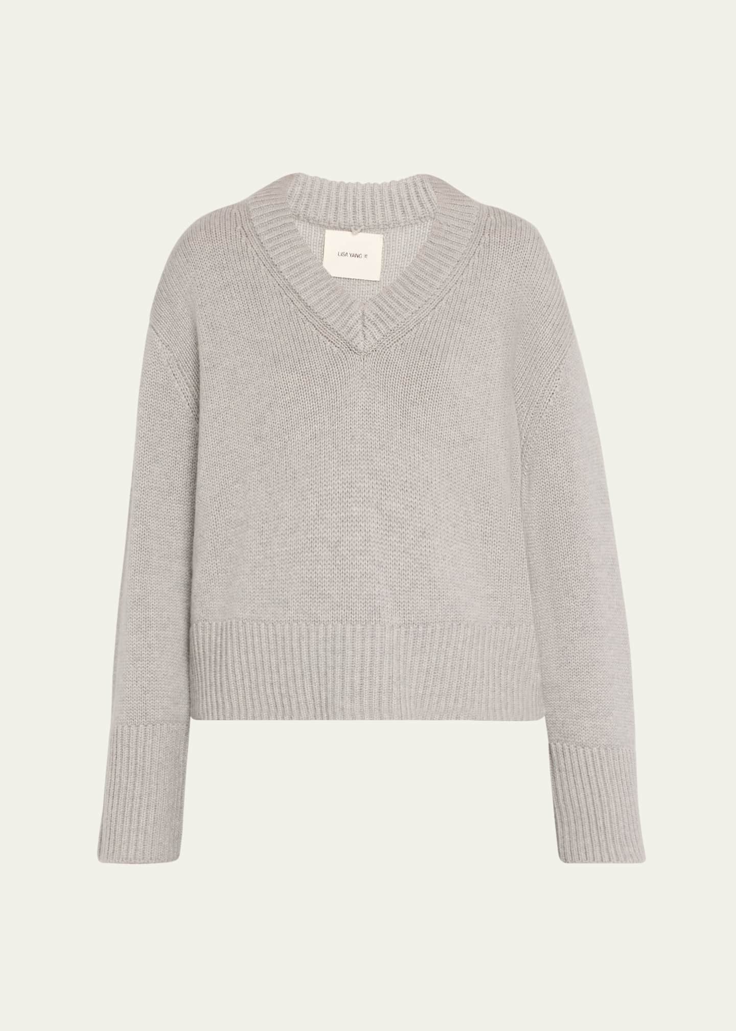 Lisa Yang Aletta V-Neck Cashmere Knit Sweater Image 1 of 5