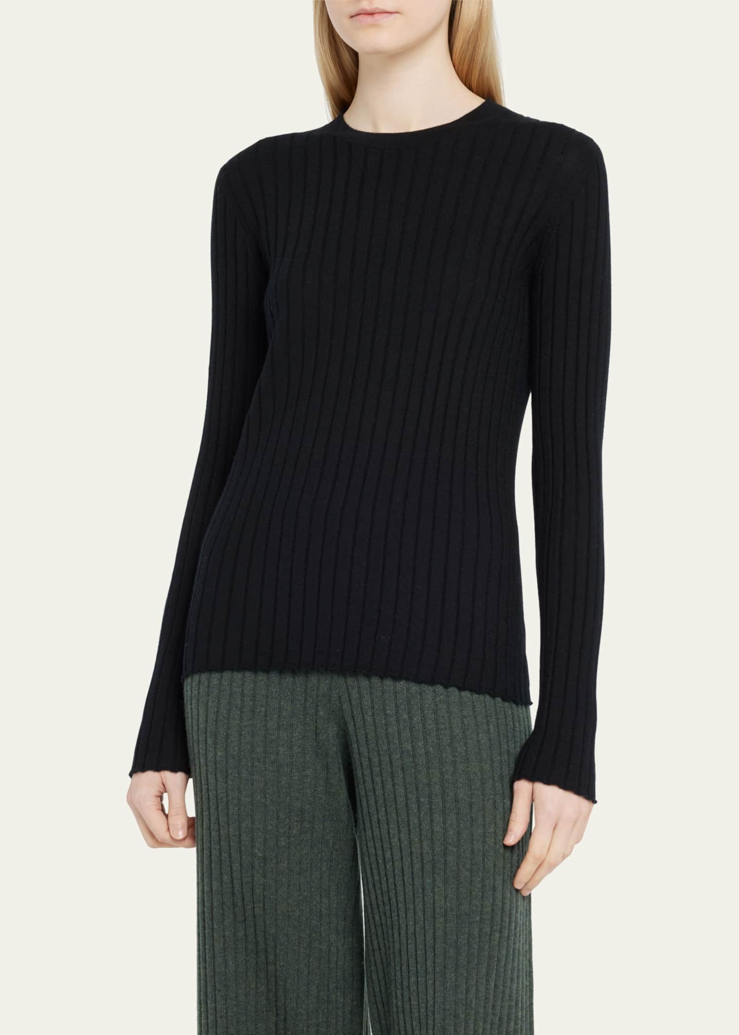 Lisa Yang Koja Long-Sleeve Ribbed Cashmere Sweater - Bergdorf Goodman