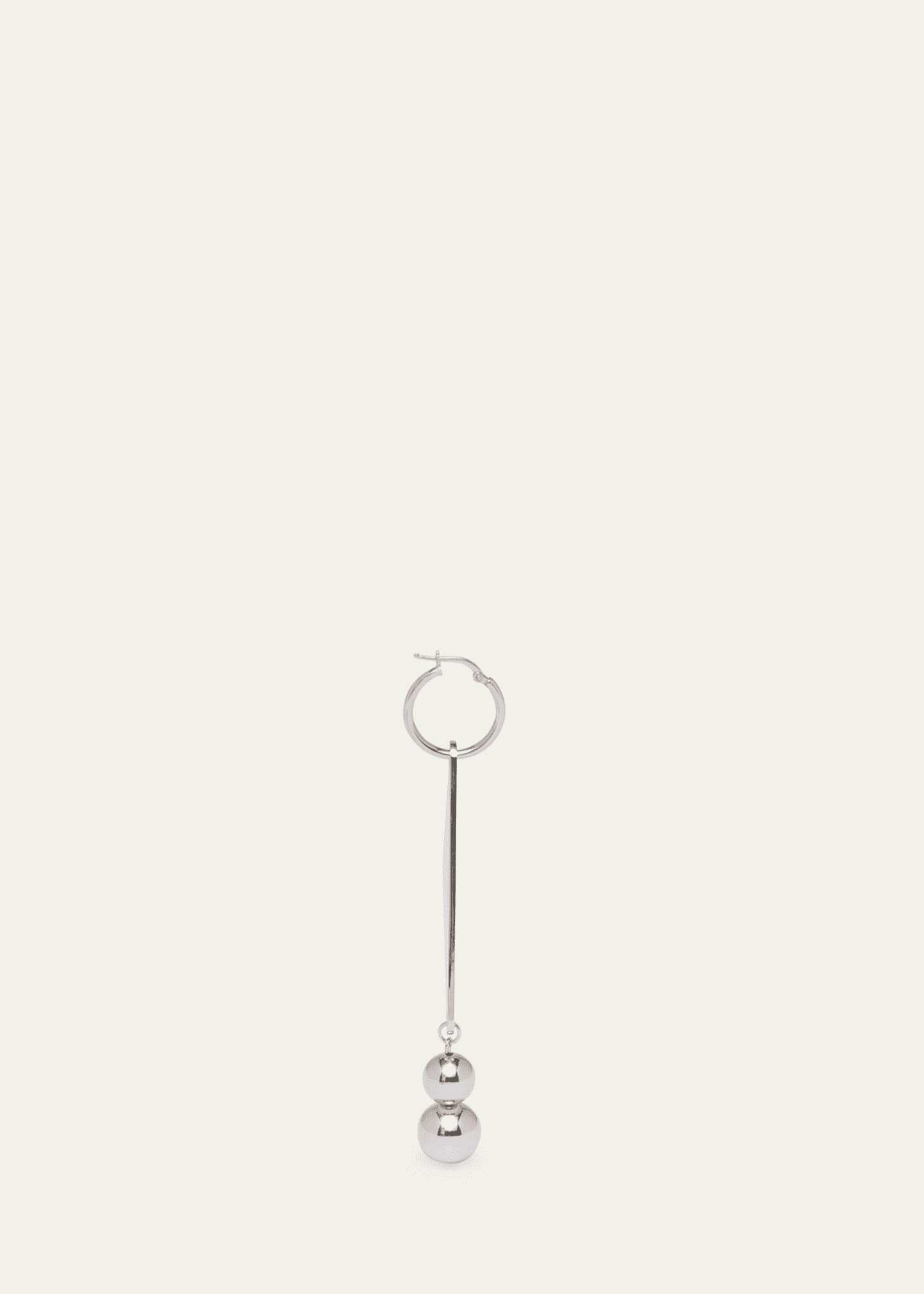 Prada Triangle Sterling Silver Ball Drop Earrings Image 4 of 4
