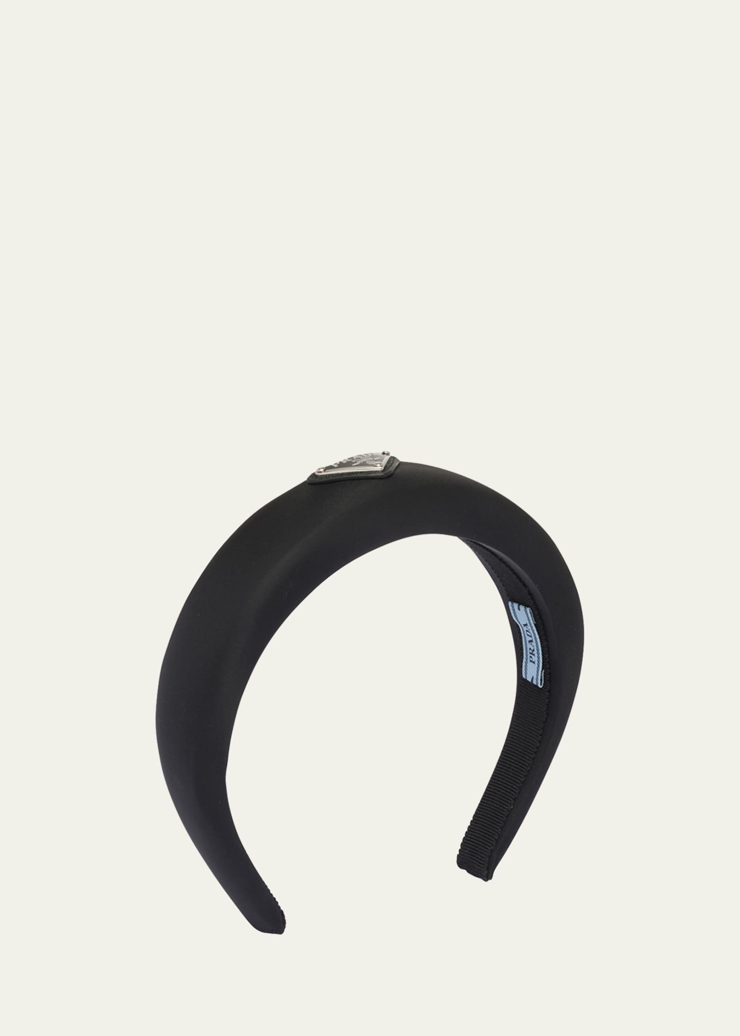 Prada Triangle Logo Padded Nylon Headband