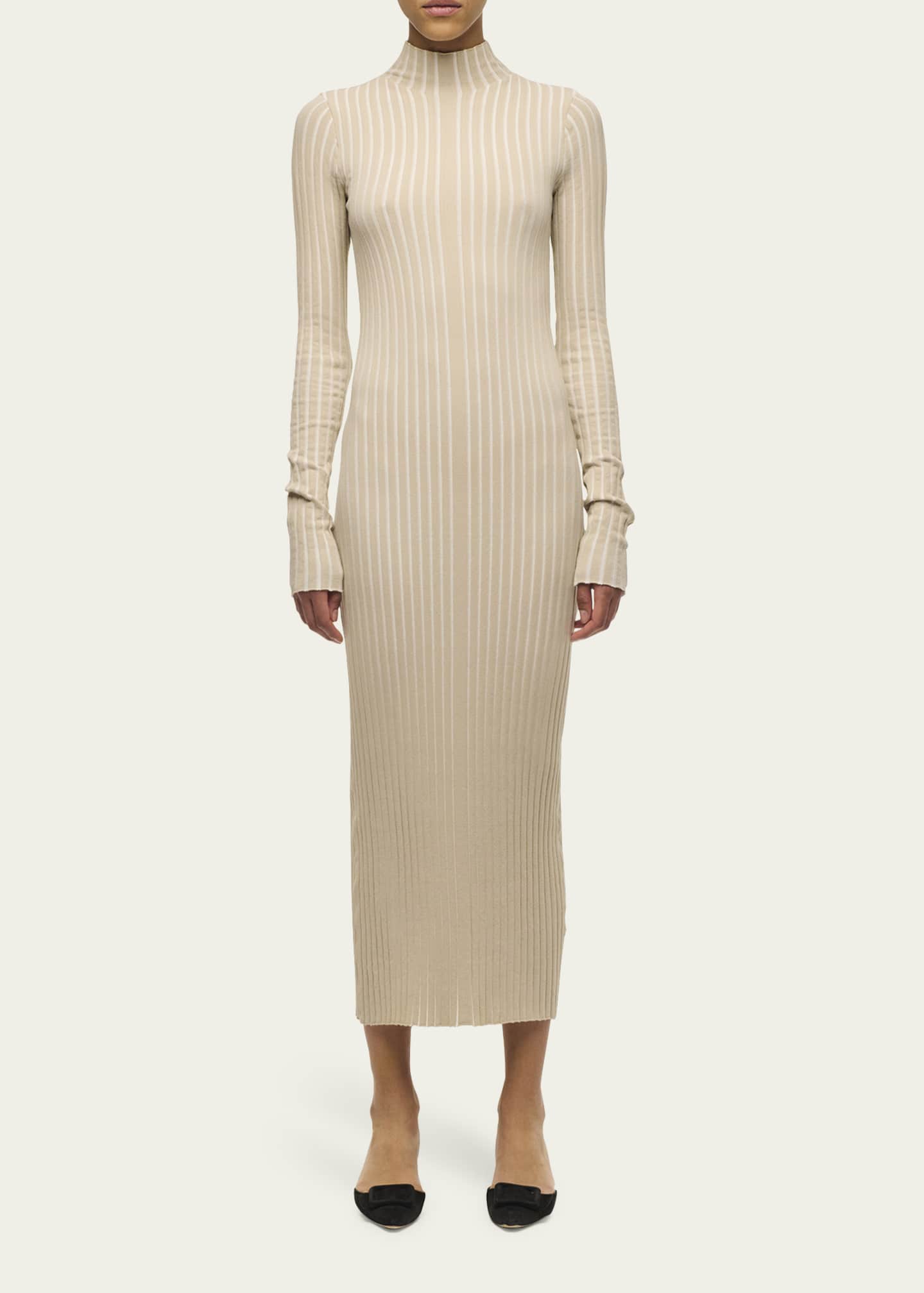 pleated sweater dress