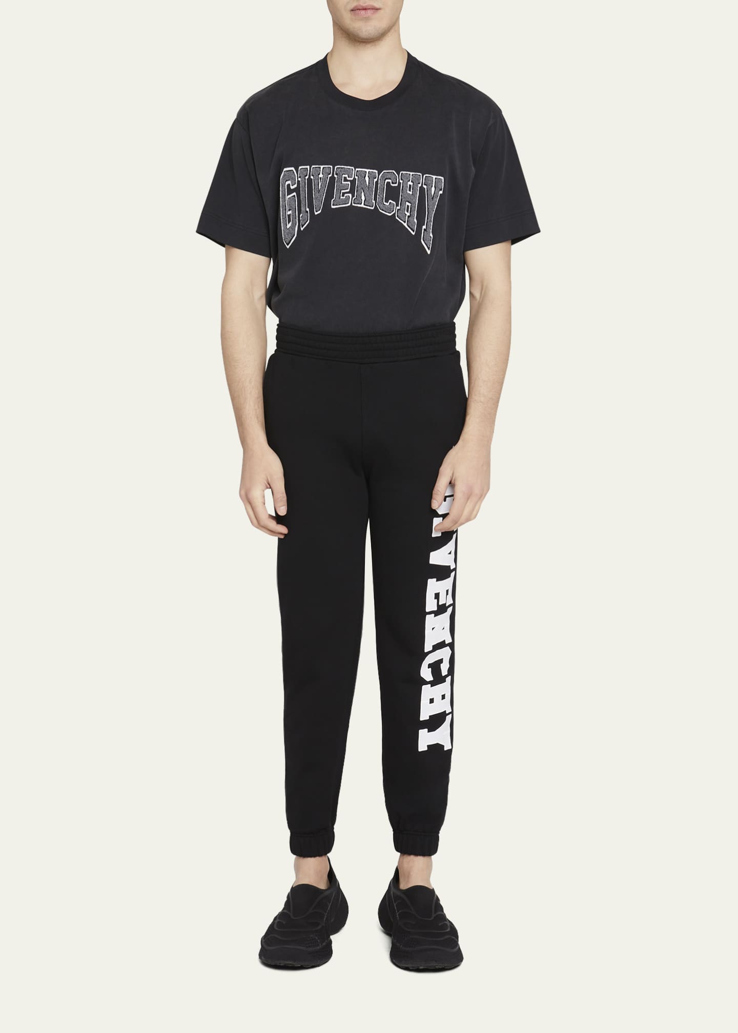 Givenchy Men's Terry Side-Logo Sweatpants - Bergdorf Goodman