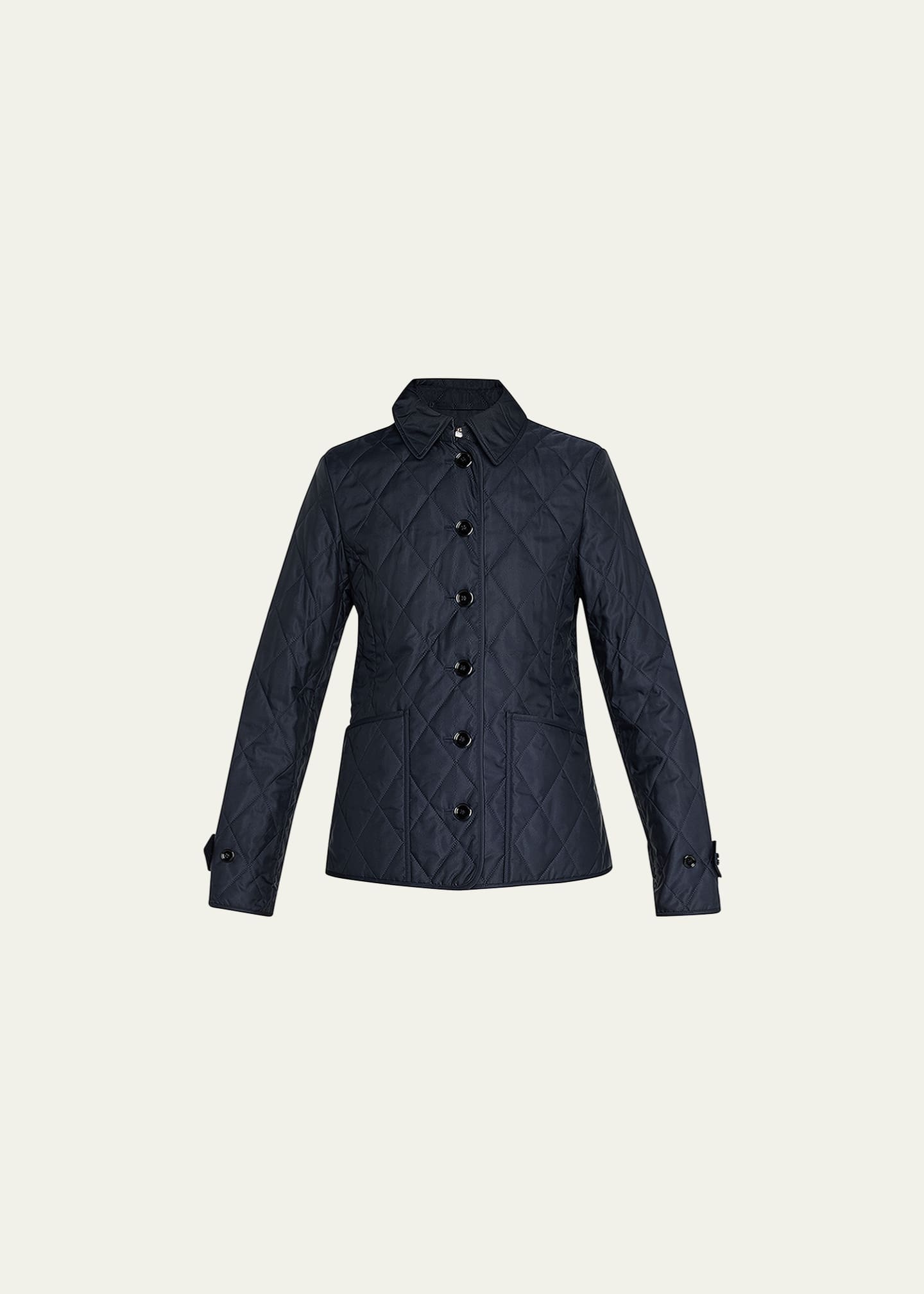 Burberry Collared Diamond Quilted Jacket Image 1 of 5