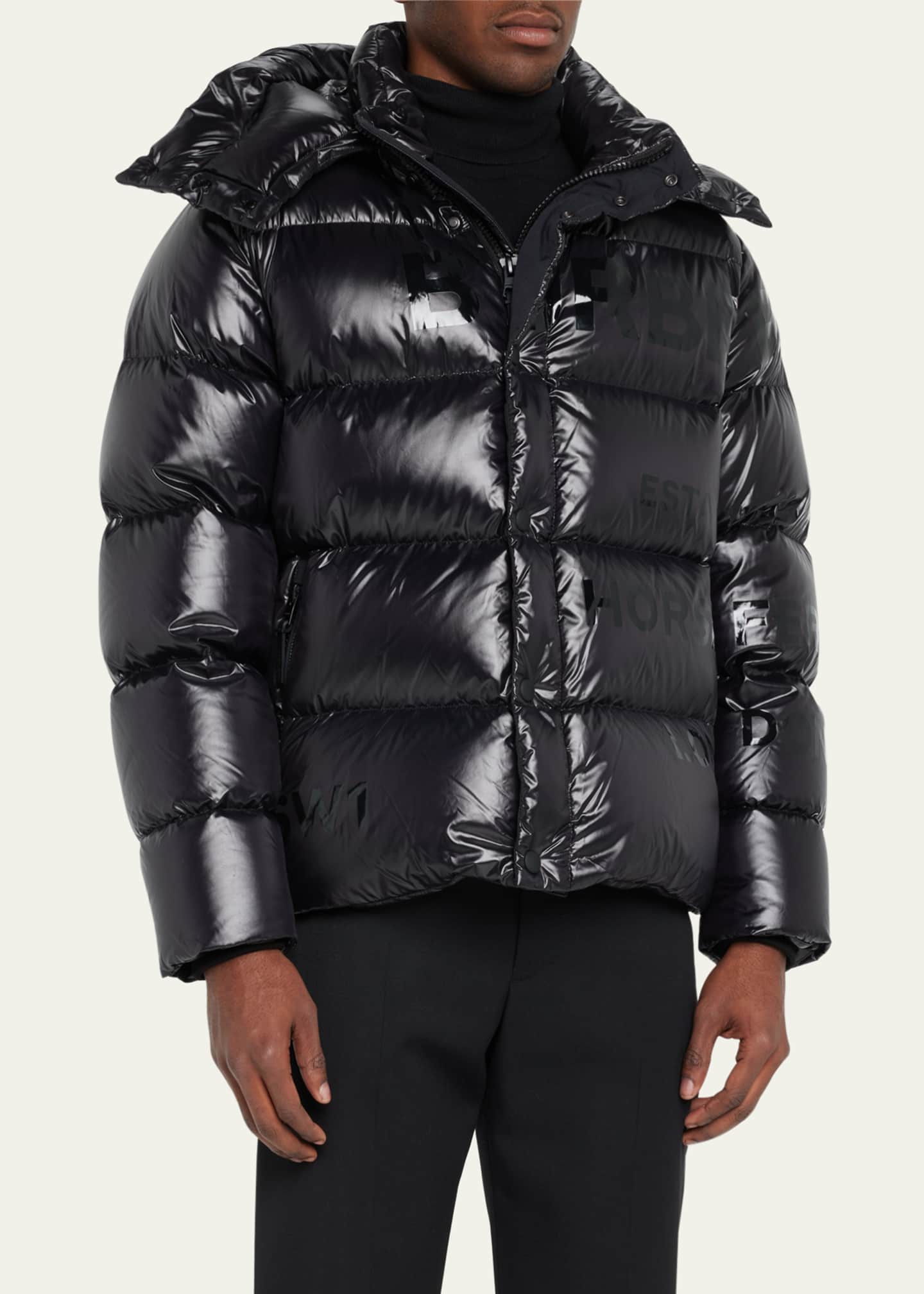 Burberry Men's Huddersfield Horseferry-Print Puffer Jacket - Bergdorf ...