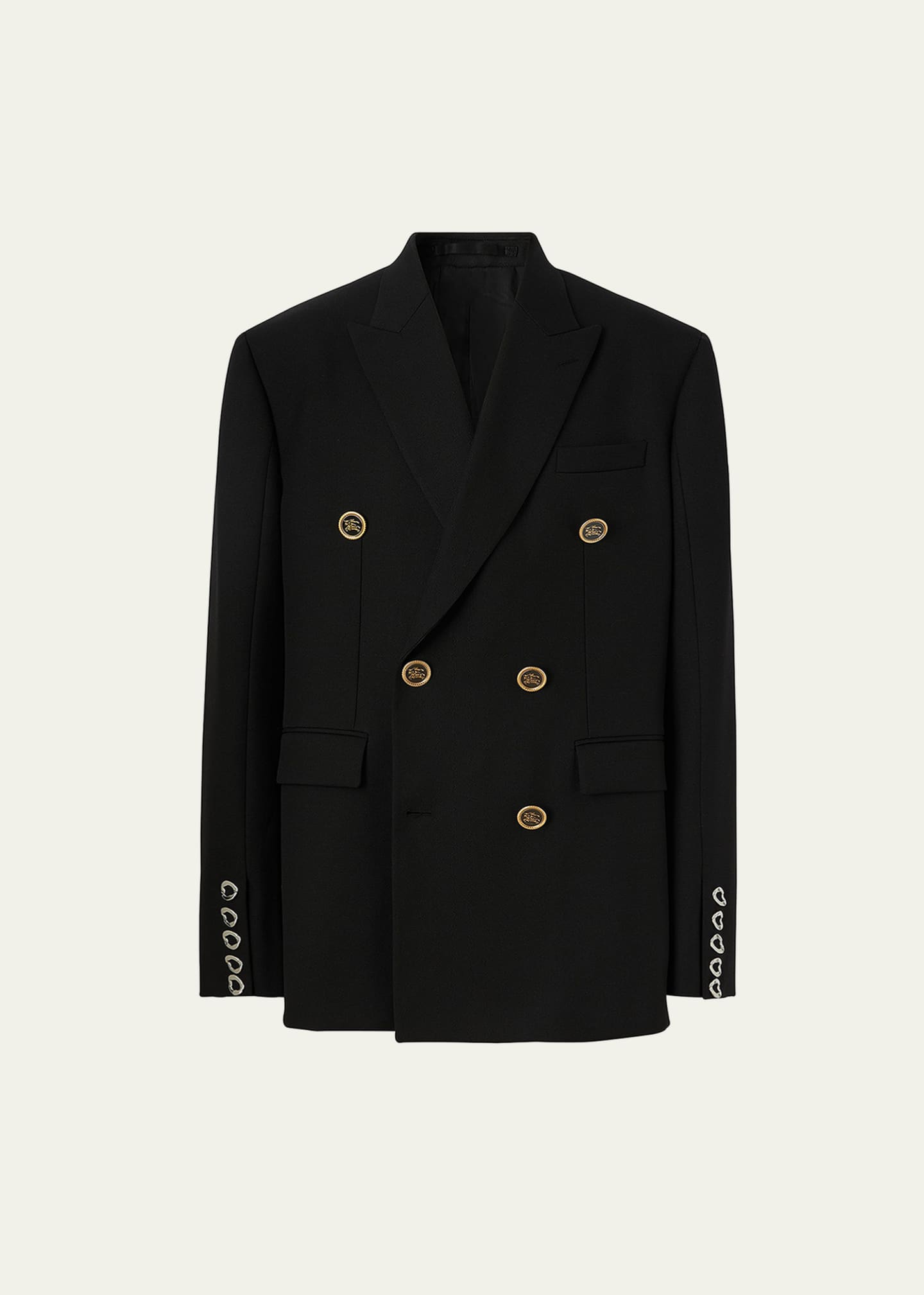 Burberry double breasted coat mens deals