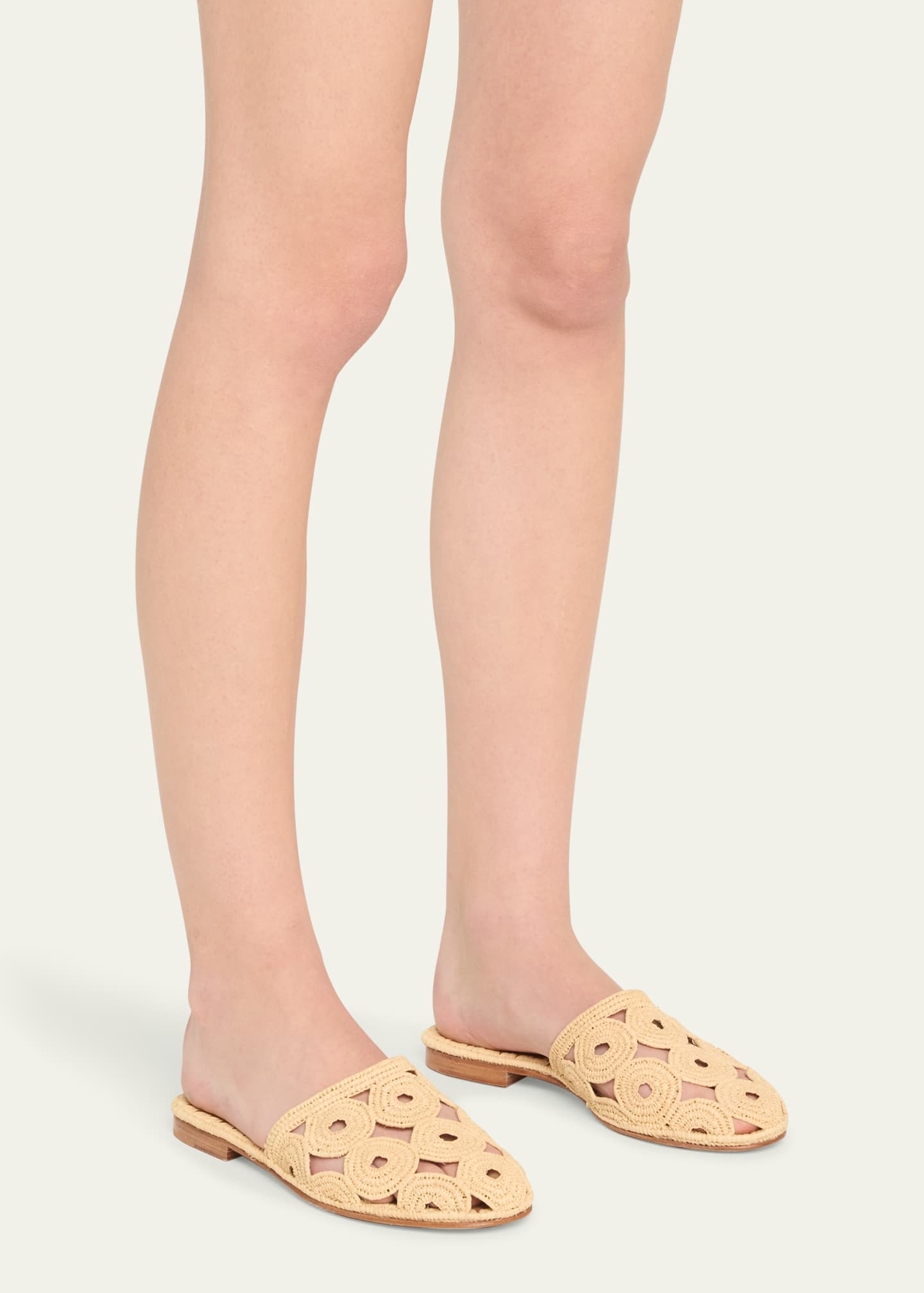 Carrie Forbes Boudoir Raffia Flat Mules Image 2 of 5