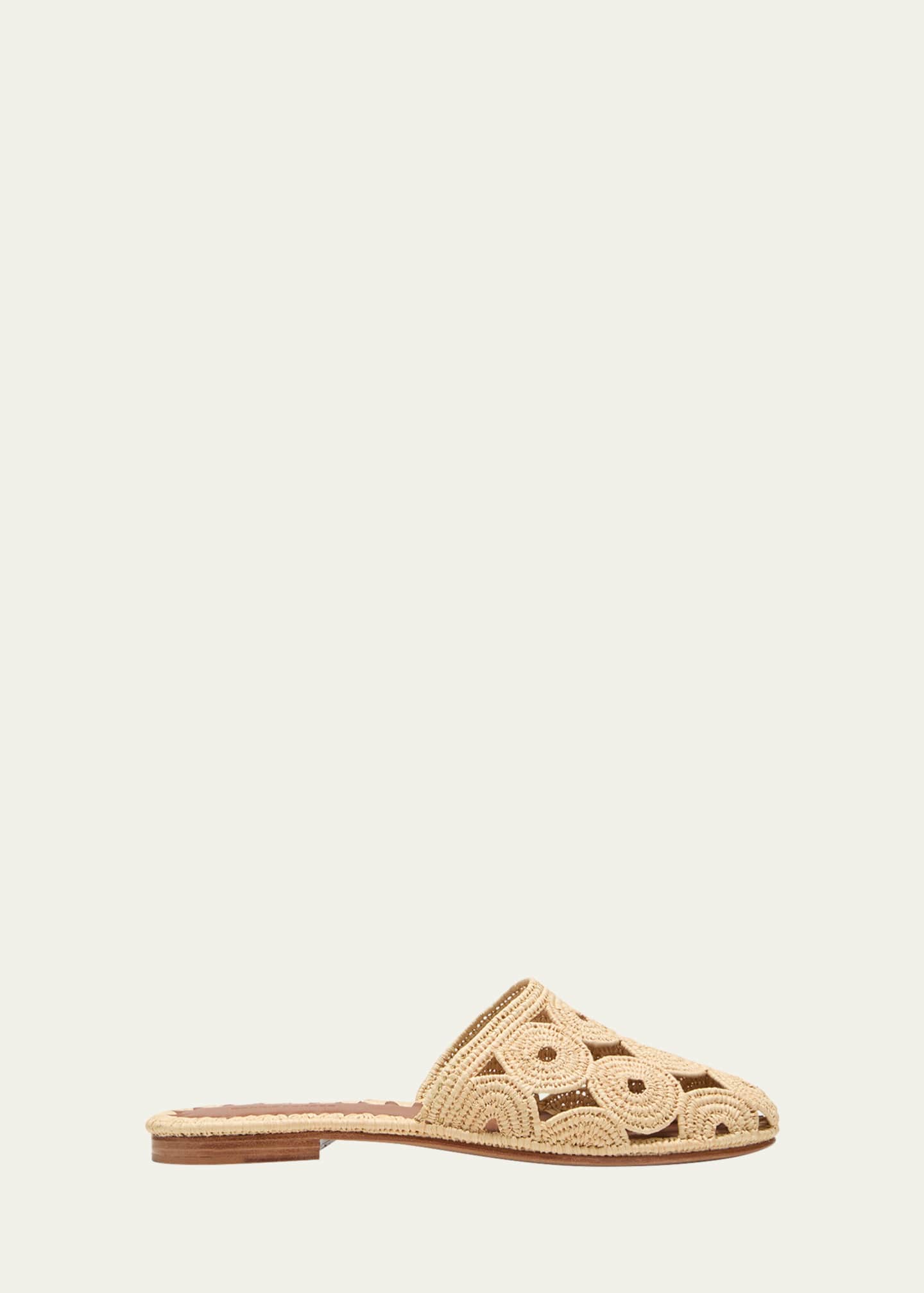 Carrie Forbes Boudoir Raffia Flat Mules Image 1 of 5