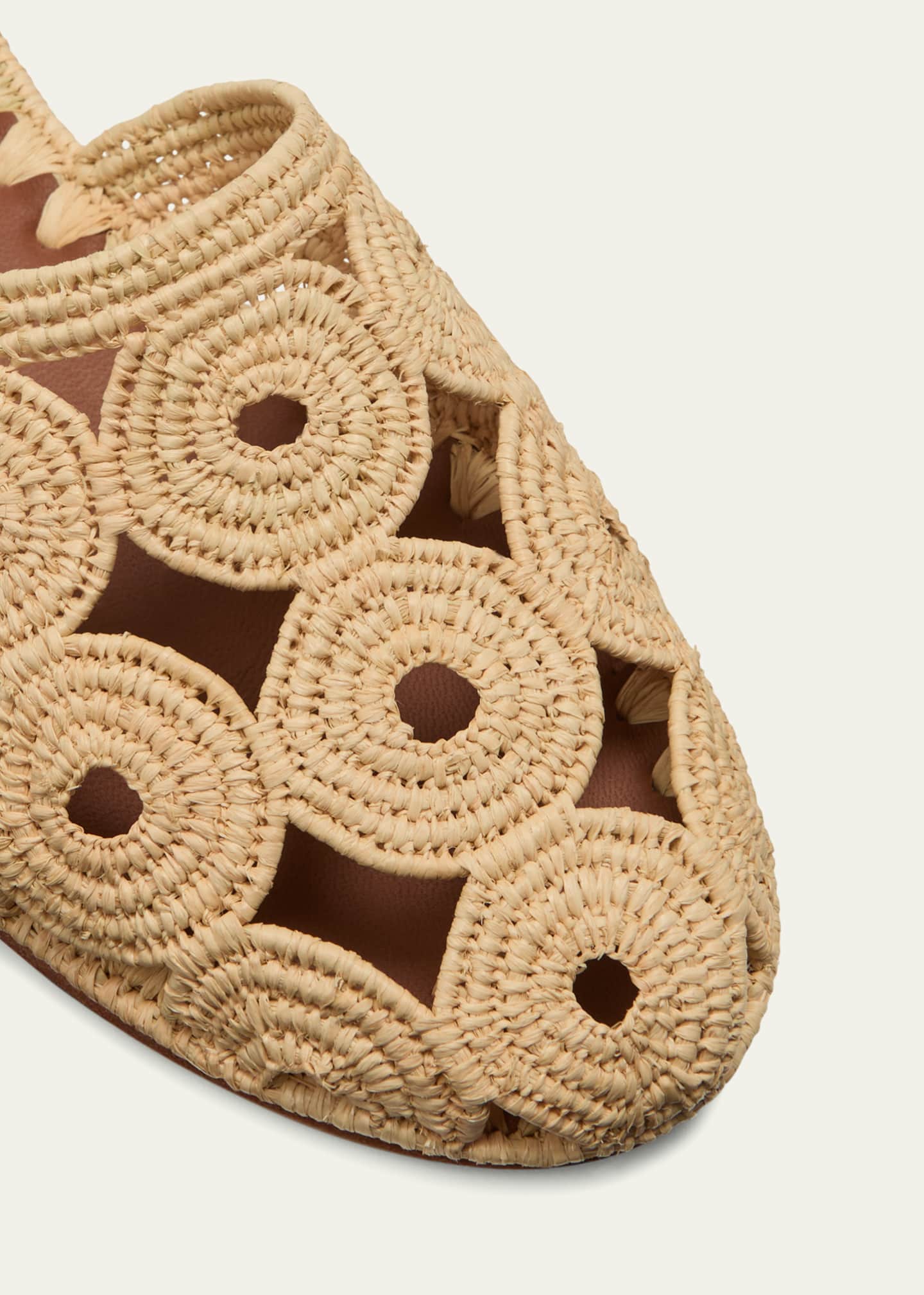 Carrie Forbes Boudoir Raffia Flat Mules Image 5 of 5