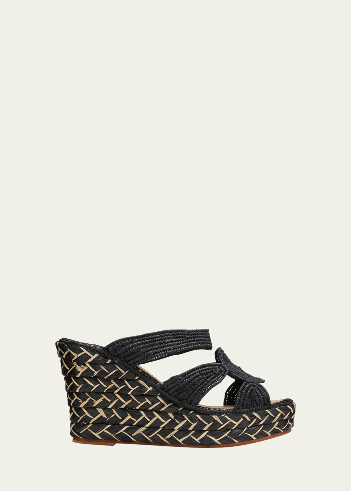 Carrie Forbes Cello Raffia Wedge Sandals Bergdorf Goodman