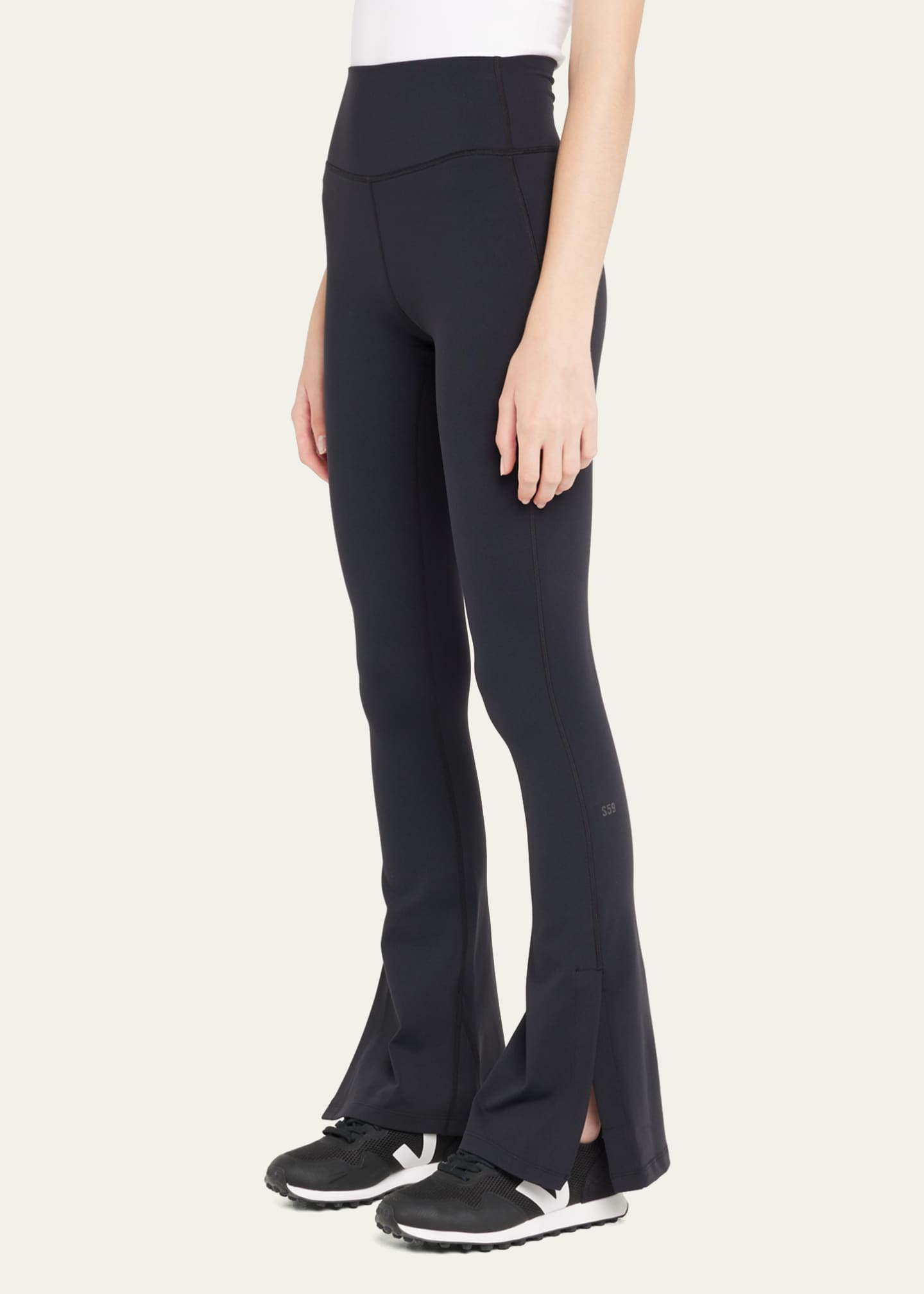 Splits59 Racquel High-Waisted Slit Flare Pants Image 4 of 5