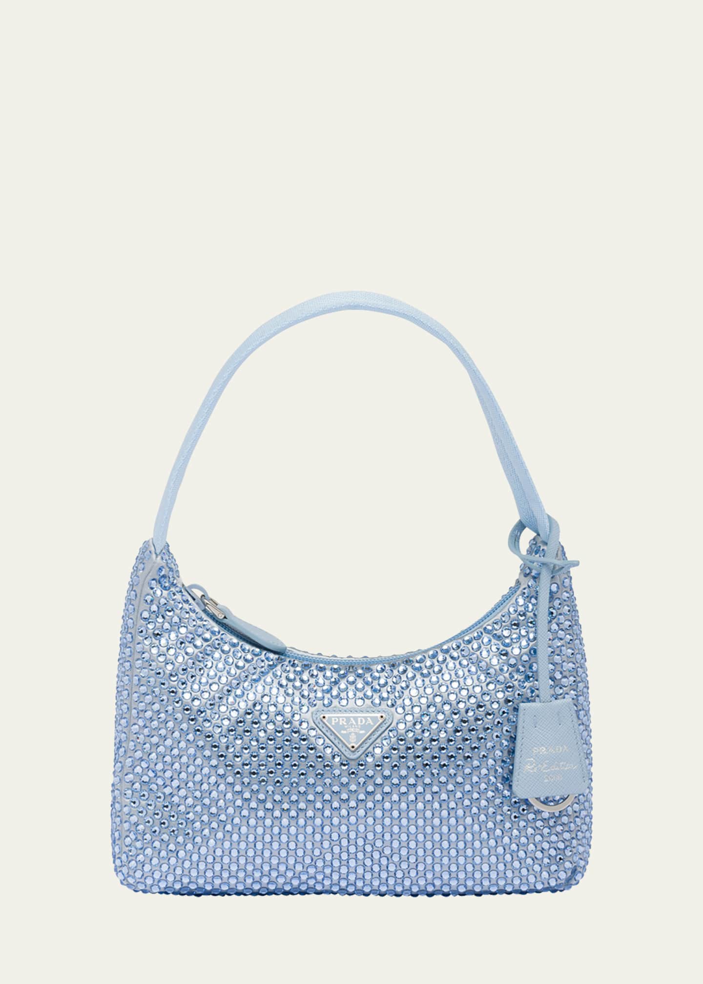 Prada Allover Crystal Top Handle Bag