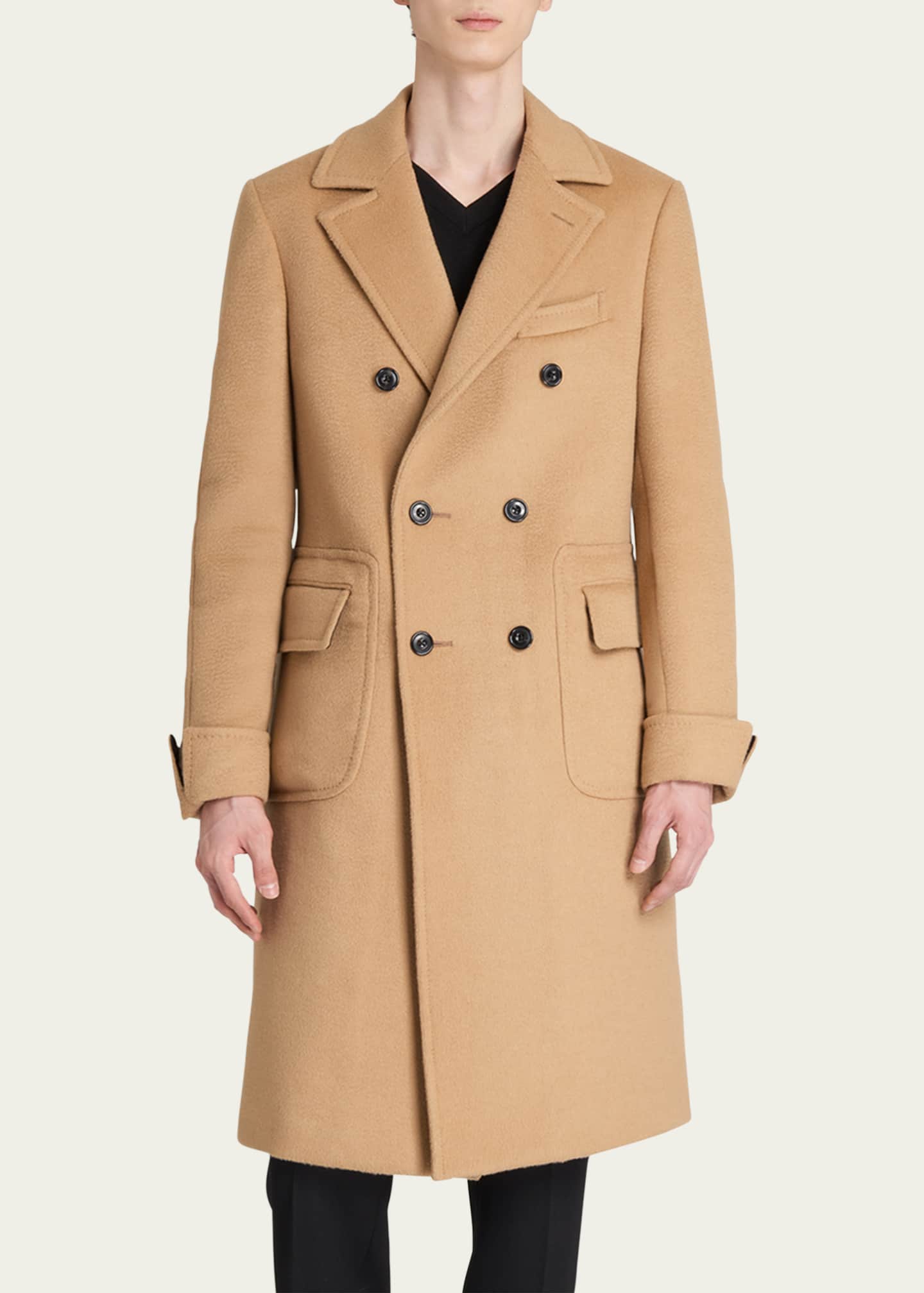 Berluti Men s Double Breasted Wool Topcoat Bergdorf Goodman