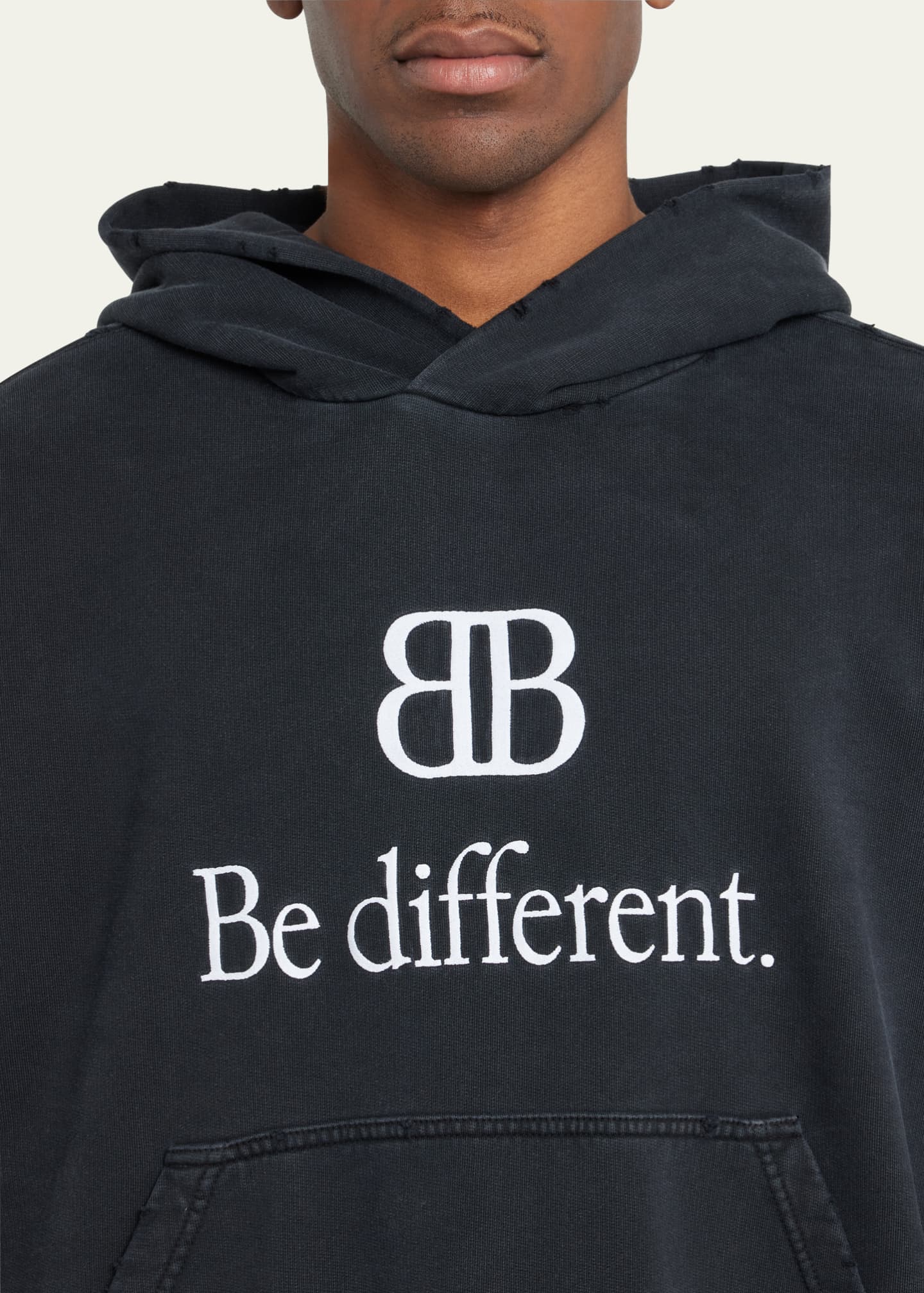 Balenciaga Men's Be Different Pullover Hoodie - Bergdorf Goodman