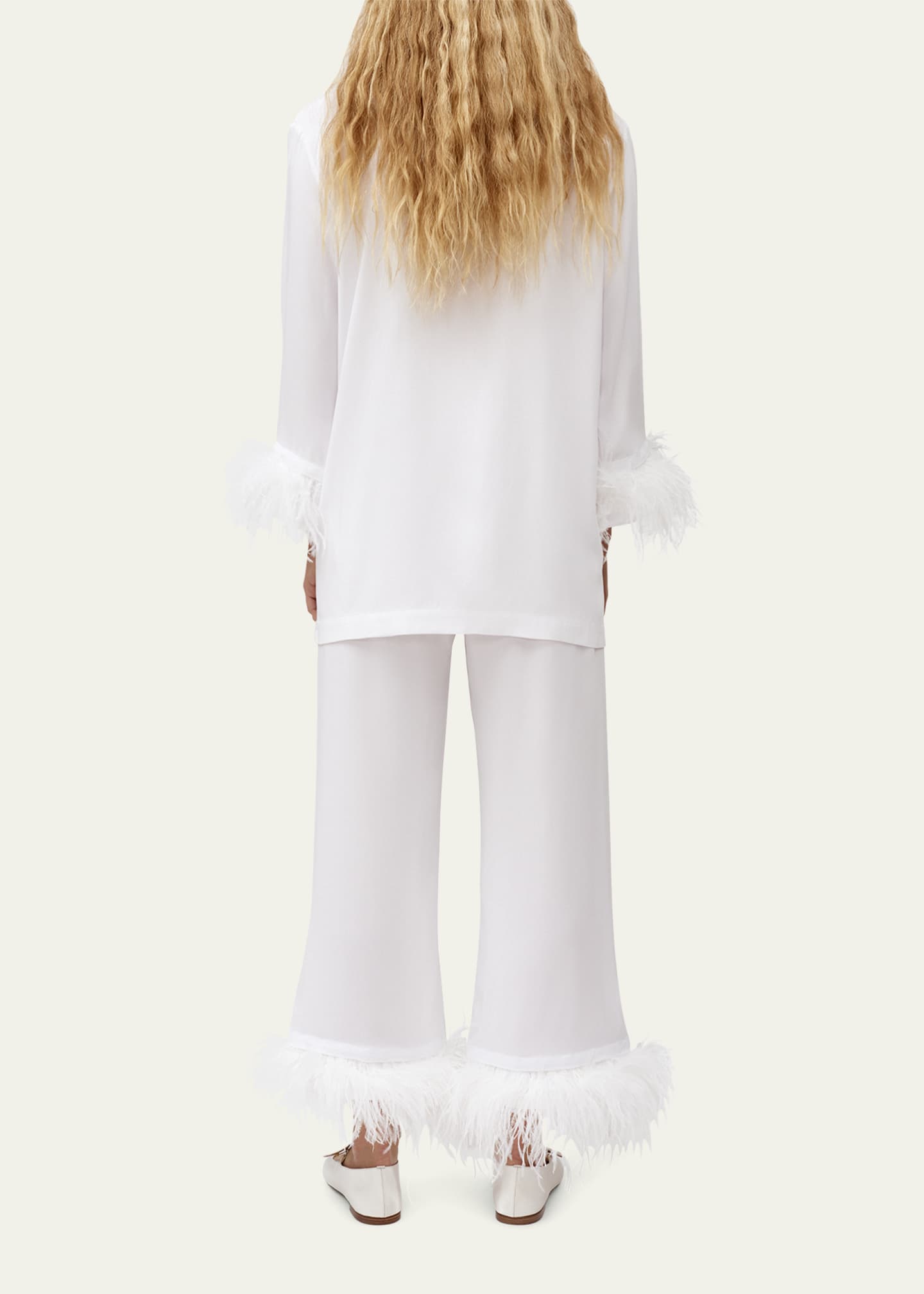 Sleeper Double Feather-Trim Party Pajama Set Image 3 of 6