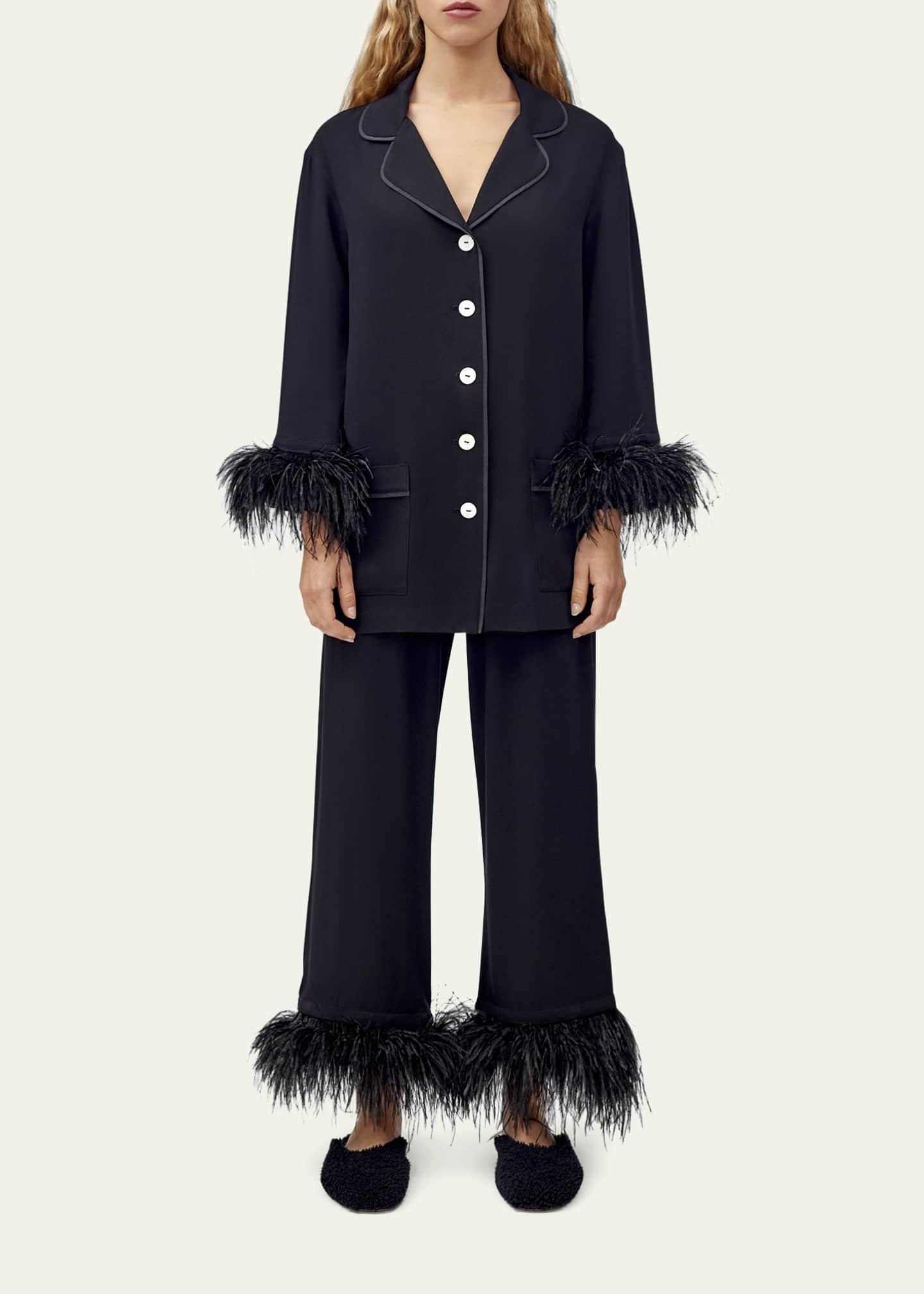 Sleeper Feather-Trim Party Pajama Set Image 2 of 5