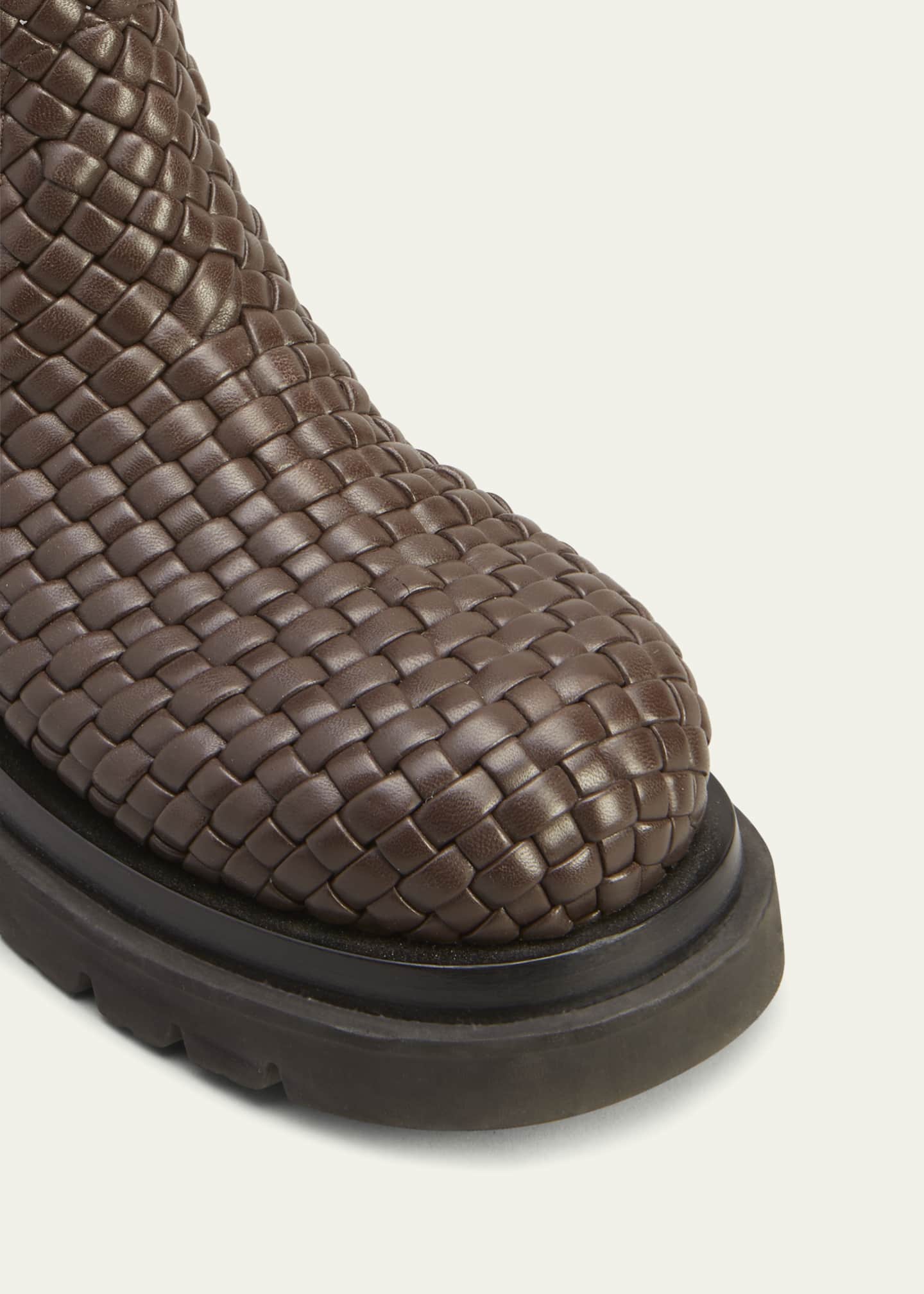 Woven leather boots mens deals