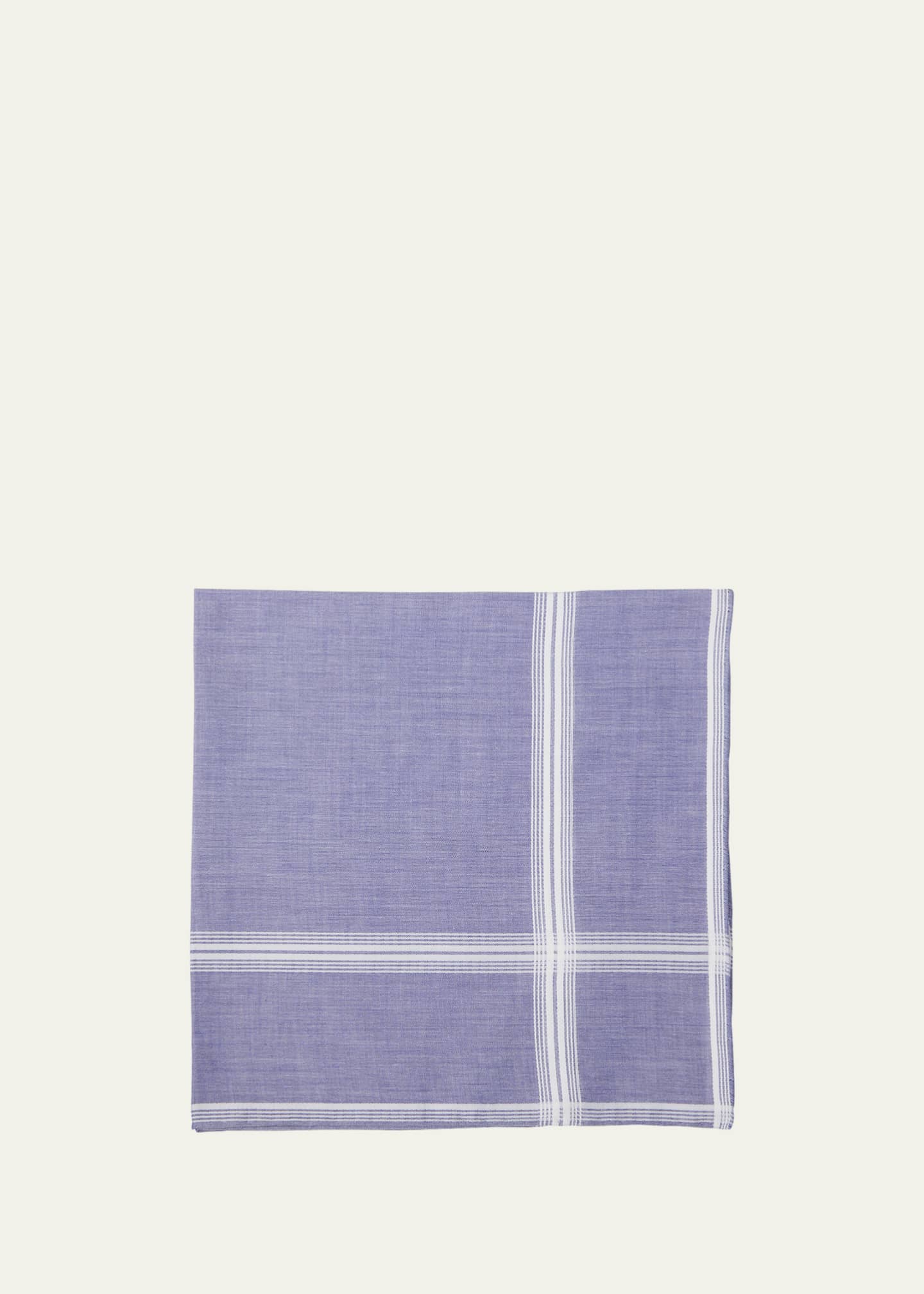 Simonnot Godard Men's Micro-Stripe Hankerchief