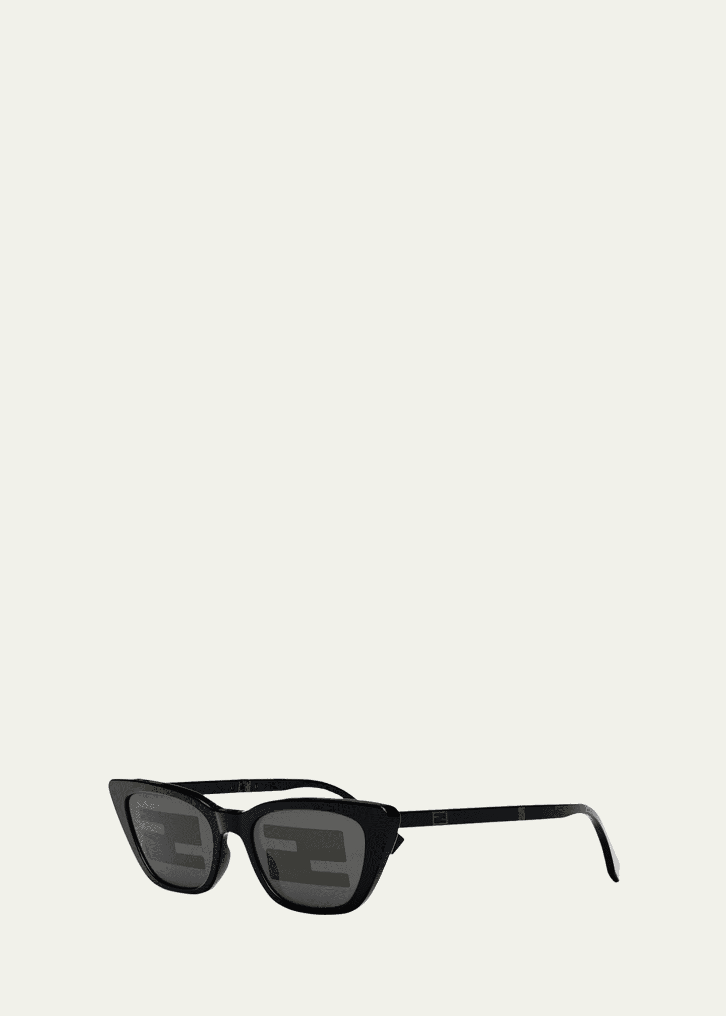 Fendi Baguette Mirrored Folding Nylon Cat Eye Sunglasses