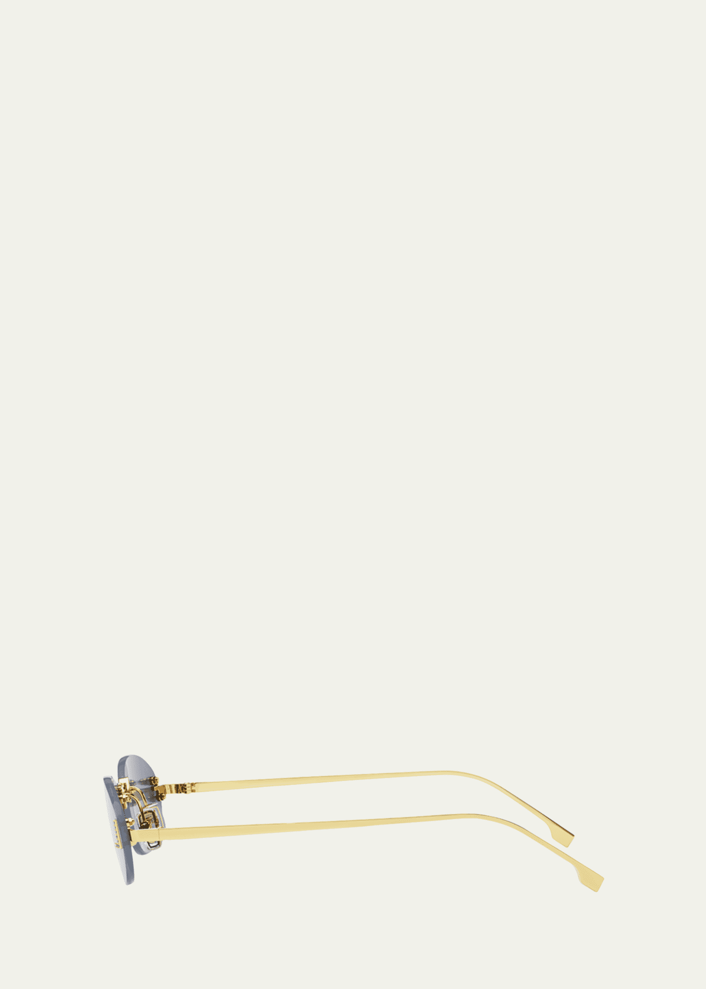 Fendi Embellished FF Oval Metal Sunglasses Image 3 of 3
