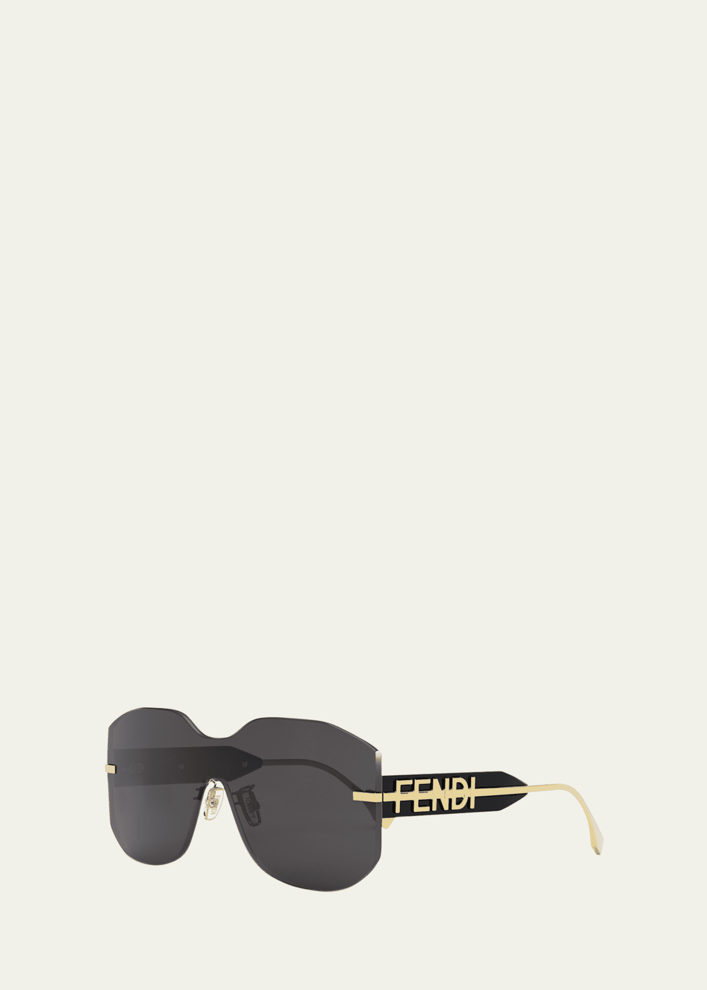 Fendi Rectangular Metal Shield Sunglasses - Bergdorf Goodman