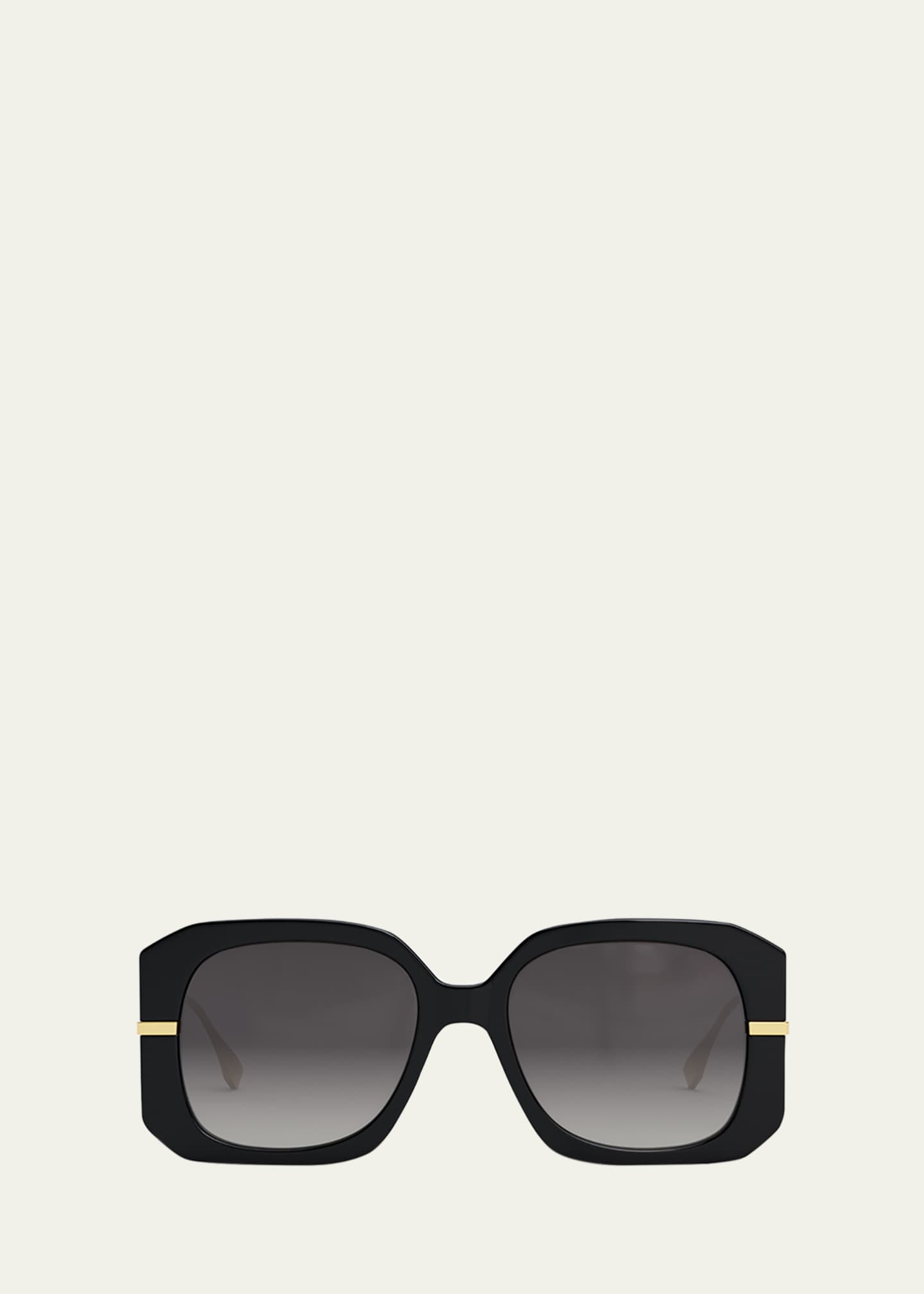 Square acetate hotsell and metal sunglasses