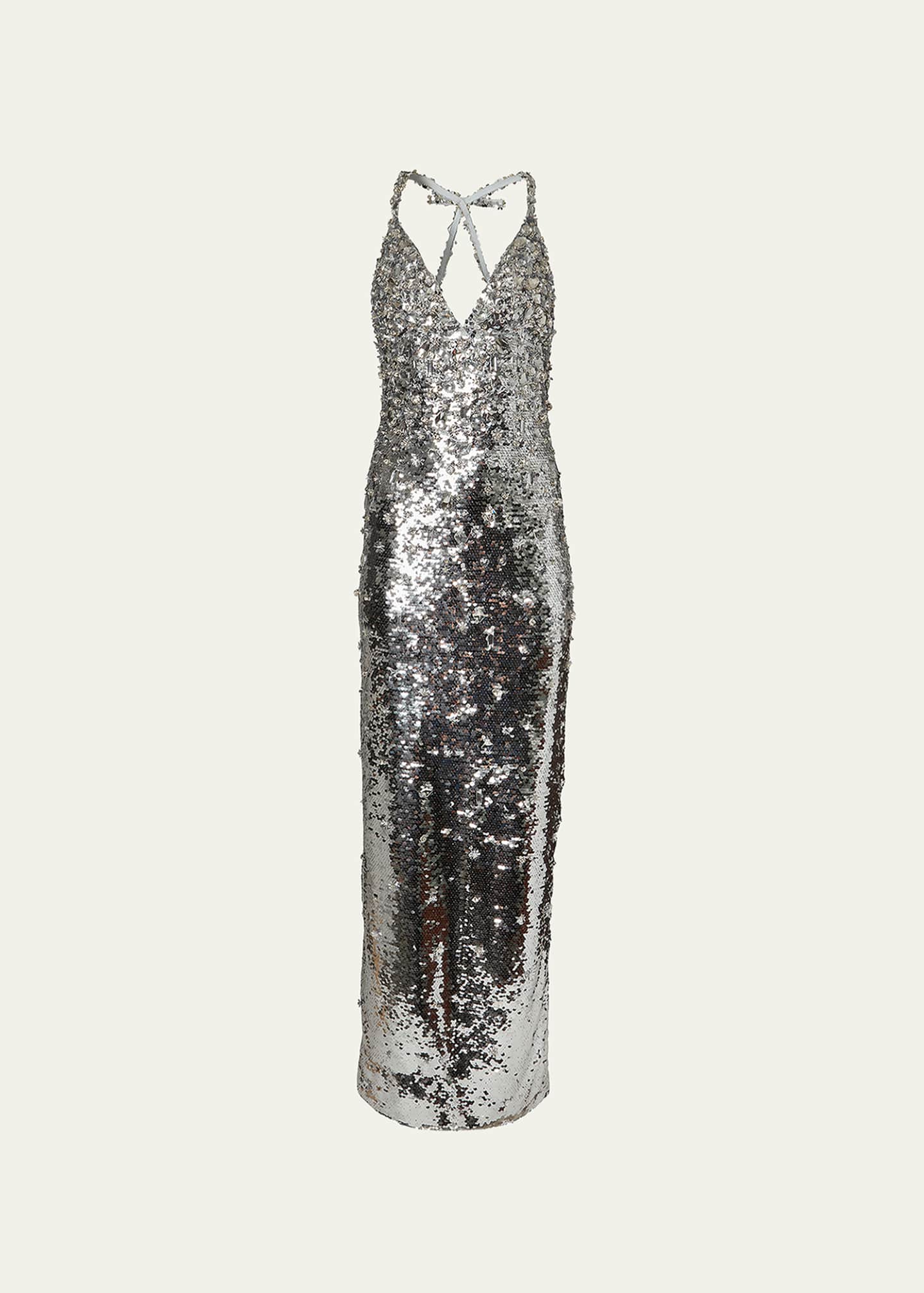 Carolina Herrera Embellished Column Evening Gown - Bergdorf Goodman