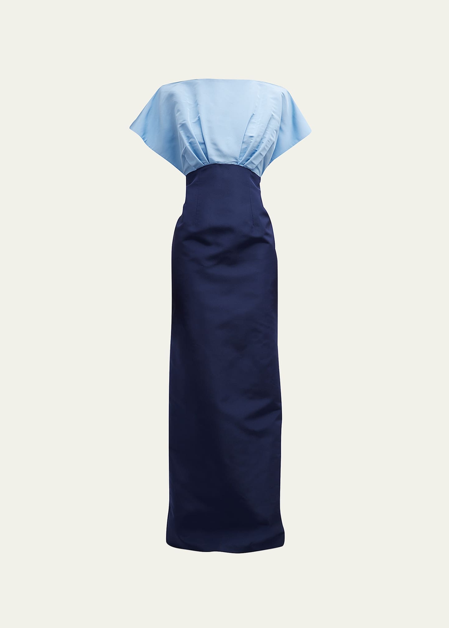 Carolina Herrera Fan Bodice Column Gown Image 1 of 5