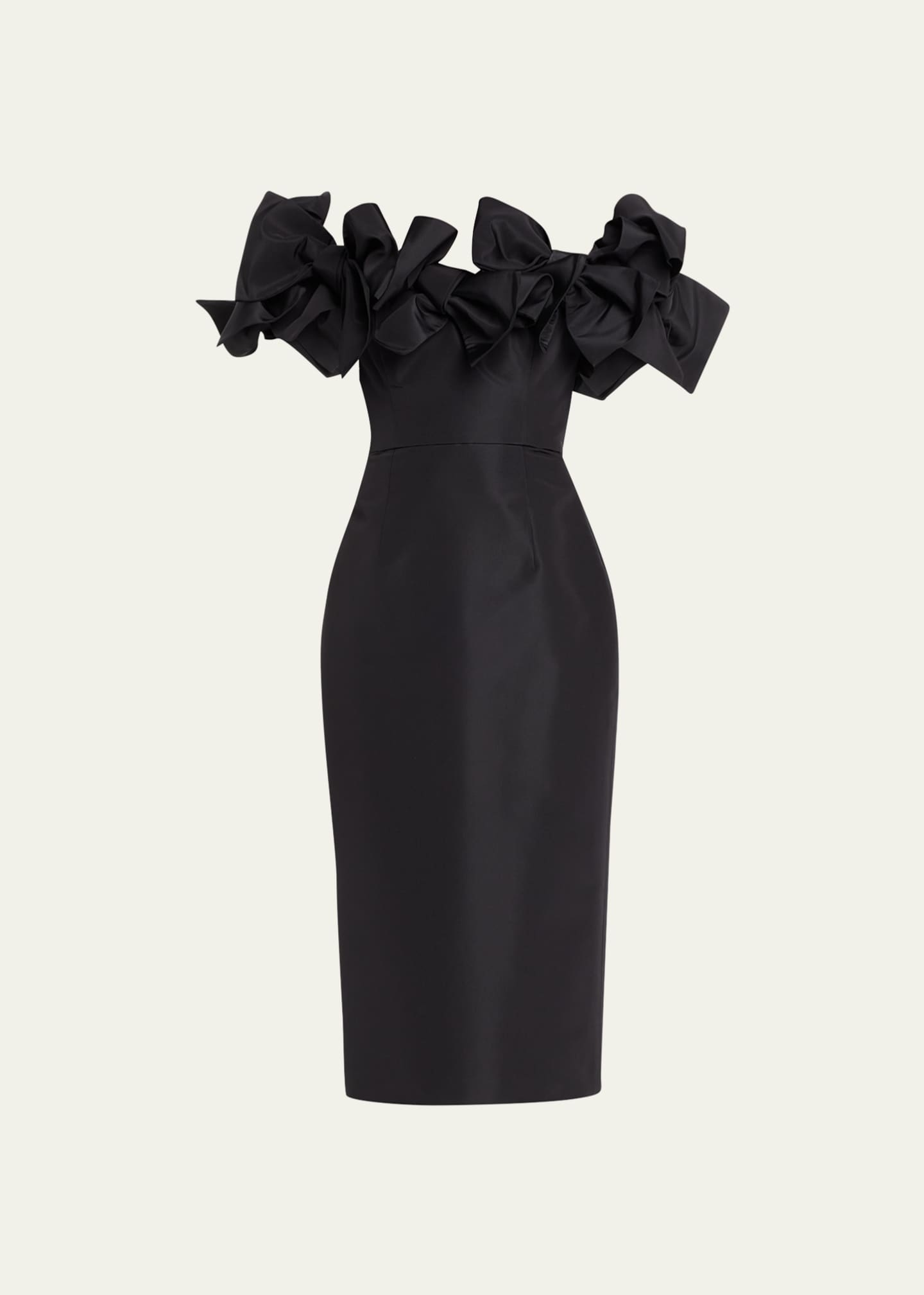 Carolina Herrera OffShoulder Cocktail Dress with Bow Details