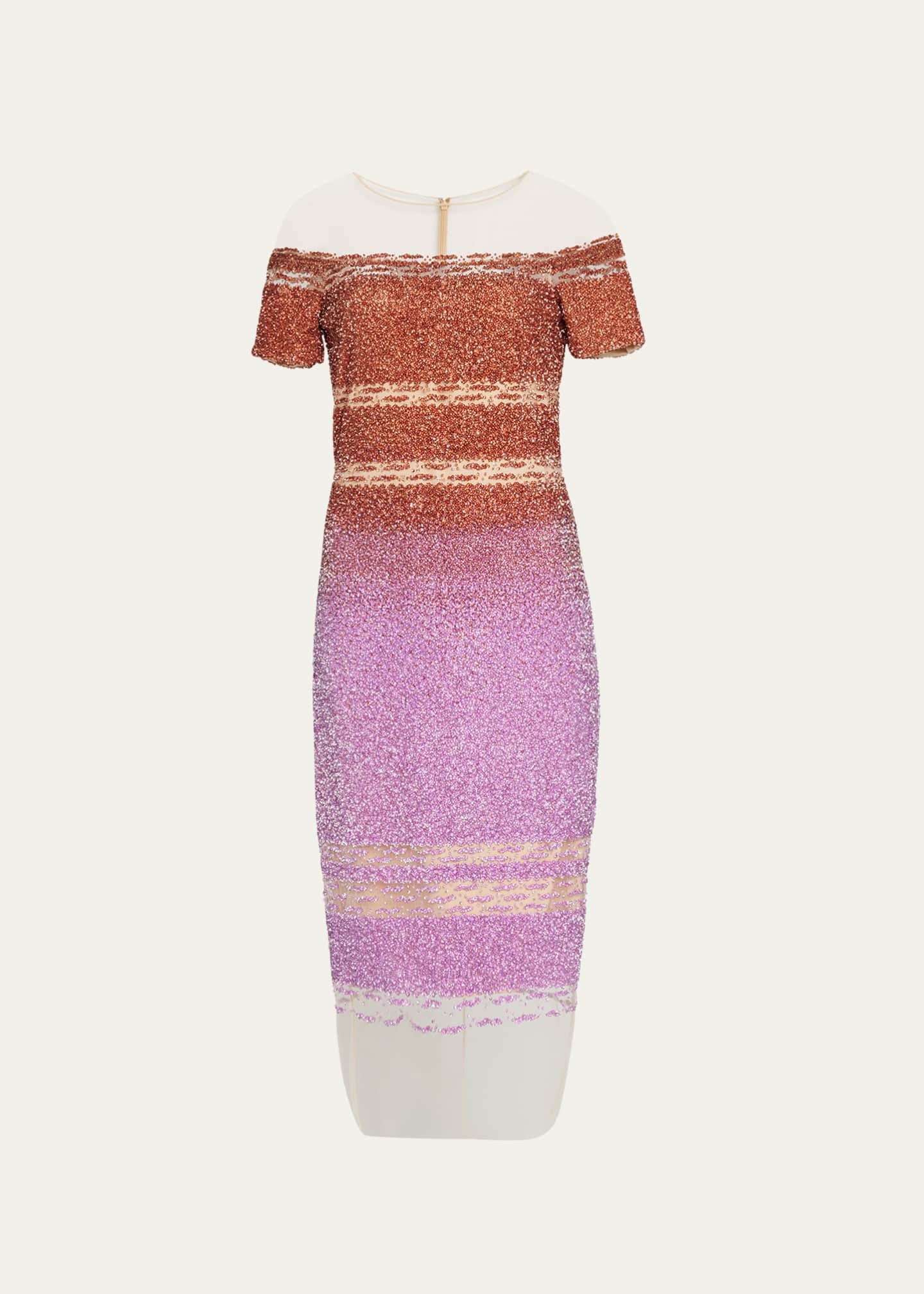 Pamella Roland Signature Sequin Ombre Cocktail Dress Bergdorf Goodman