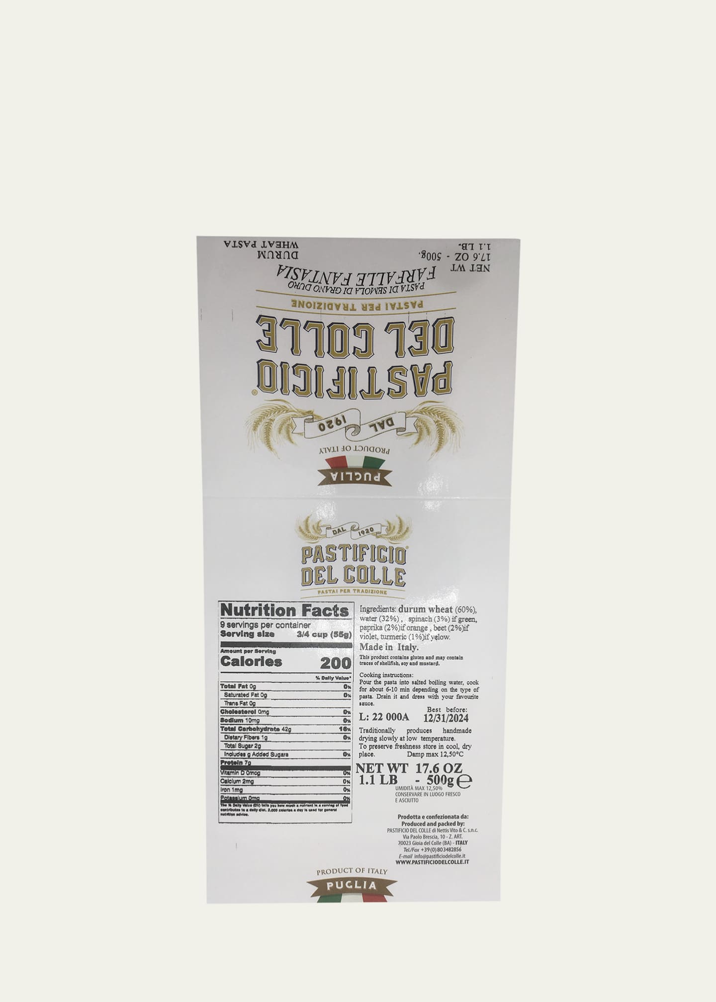 Pastificio del Colle Striped Farfalle Pasta Image 3 of 3